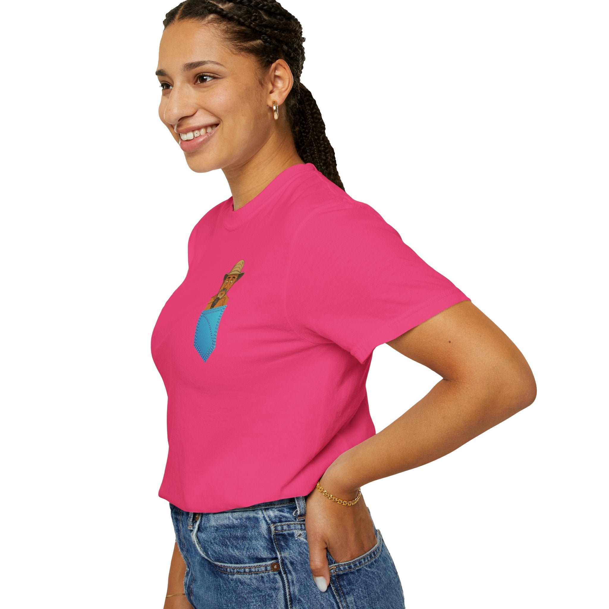 Pocket Graphic T-Shirt — Retro Explorer Watch Illustration & Quote