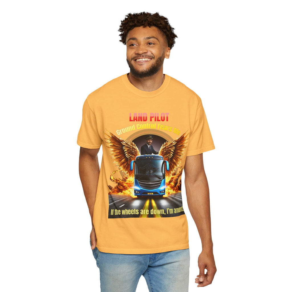 Bus Driver T-Shirt — "Land Pilot" & "If the wheels are down, I'm around" Graphic Tee