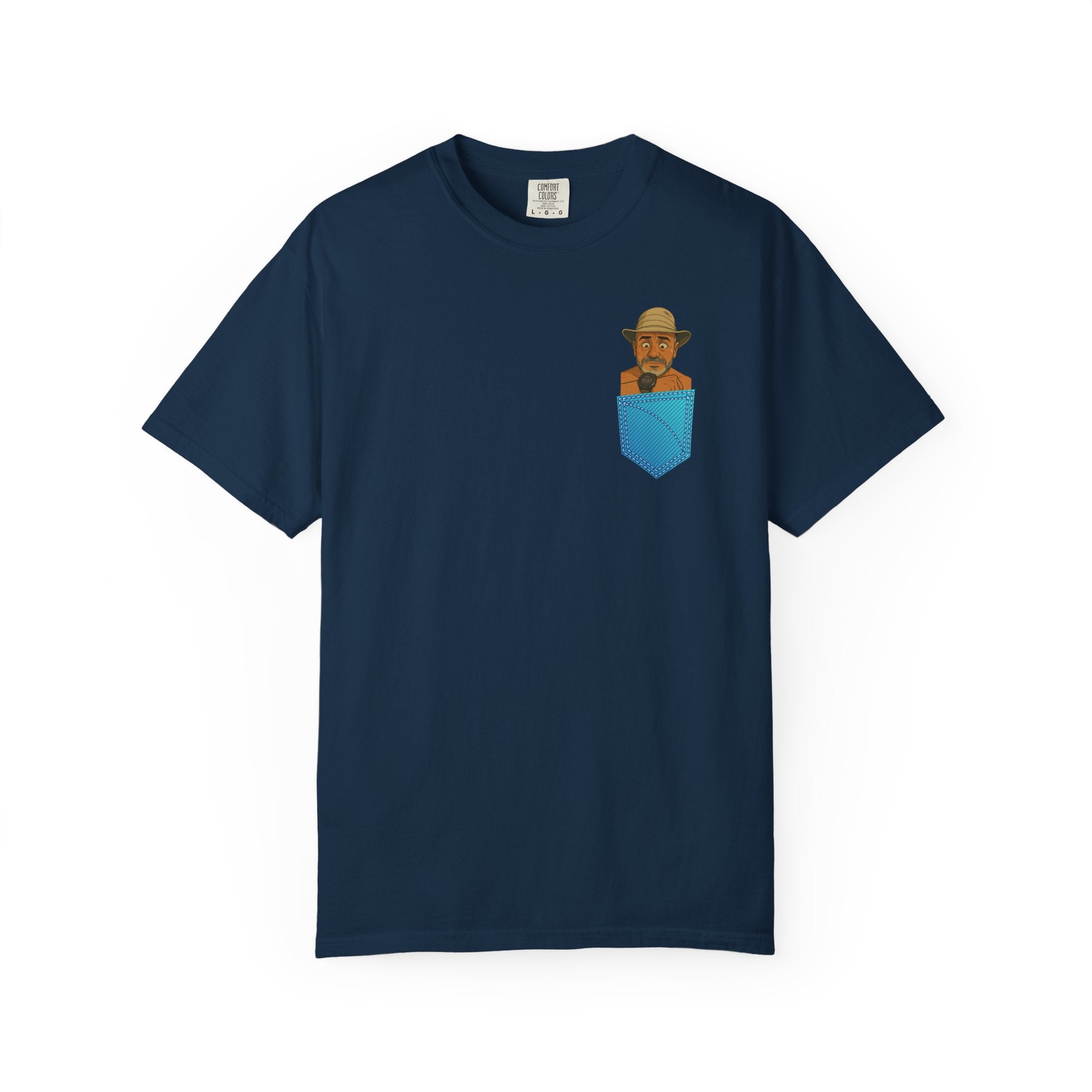 Pocket Graphic T-Shirt — Retro Explorer Watch Illustration & Quote