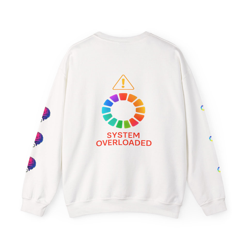 System Overloaded loading wheel, Sweatshirt | Professional brain graphic sweatshirt