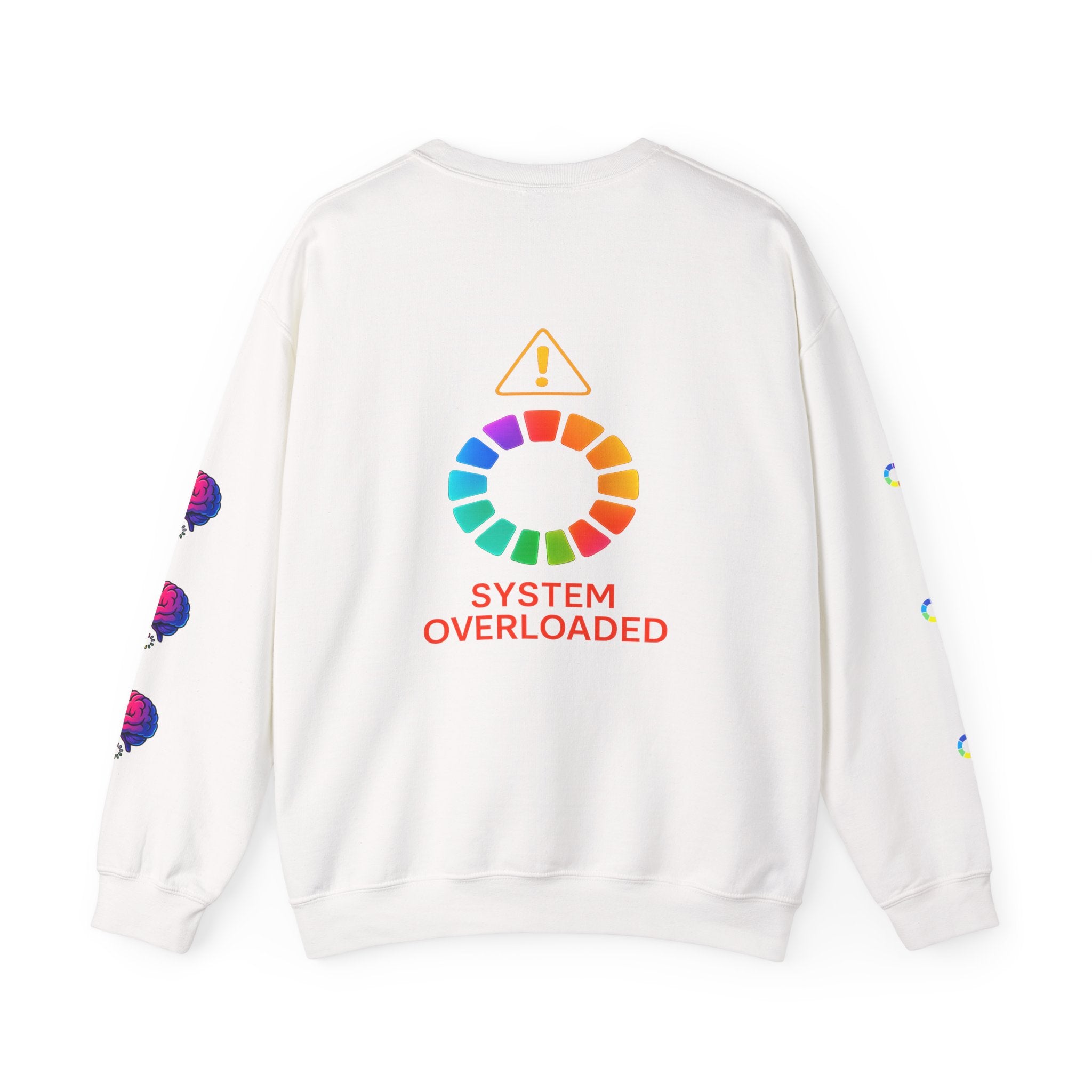 System Overloaded loading wheel, Sweatshirt | Professional brain graphic sweatshirt
