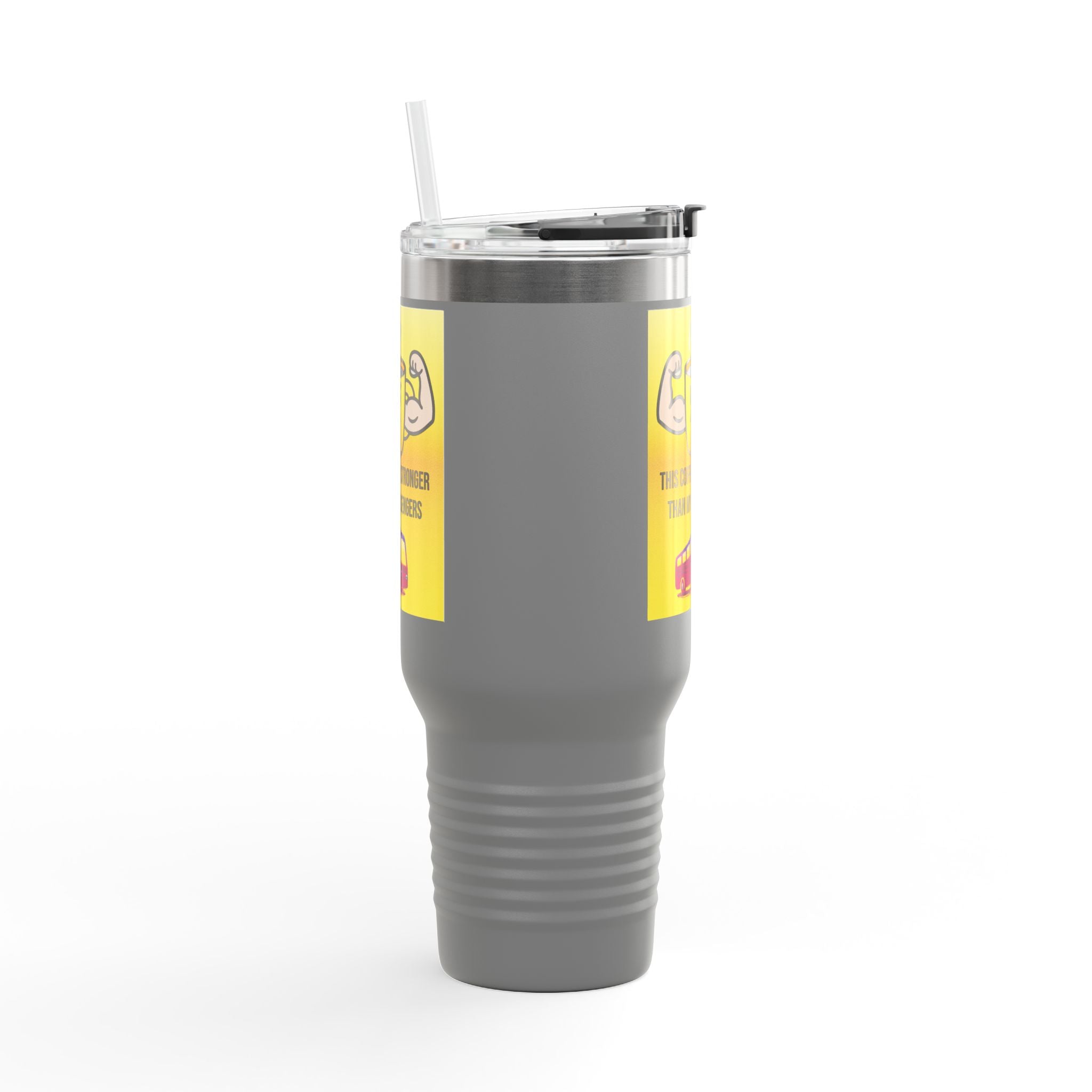40oz Insulated Travel Mug — “This Coffee Is Stronger Than My Passengers” Bus Driver Tumbler
