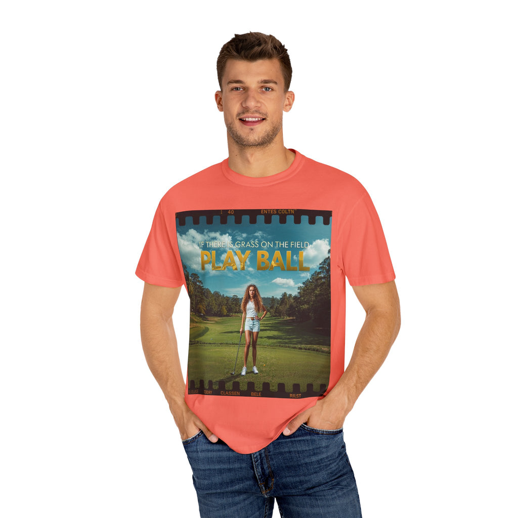 Play Ball golf scene T-shirt | retro golf course photo tee