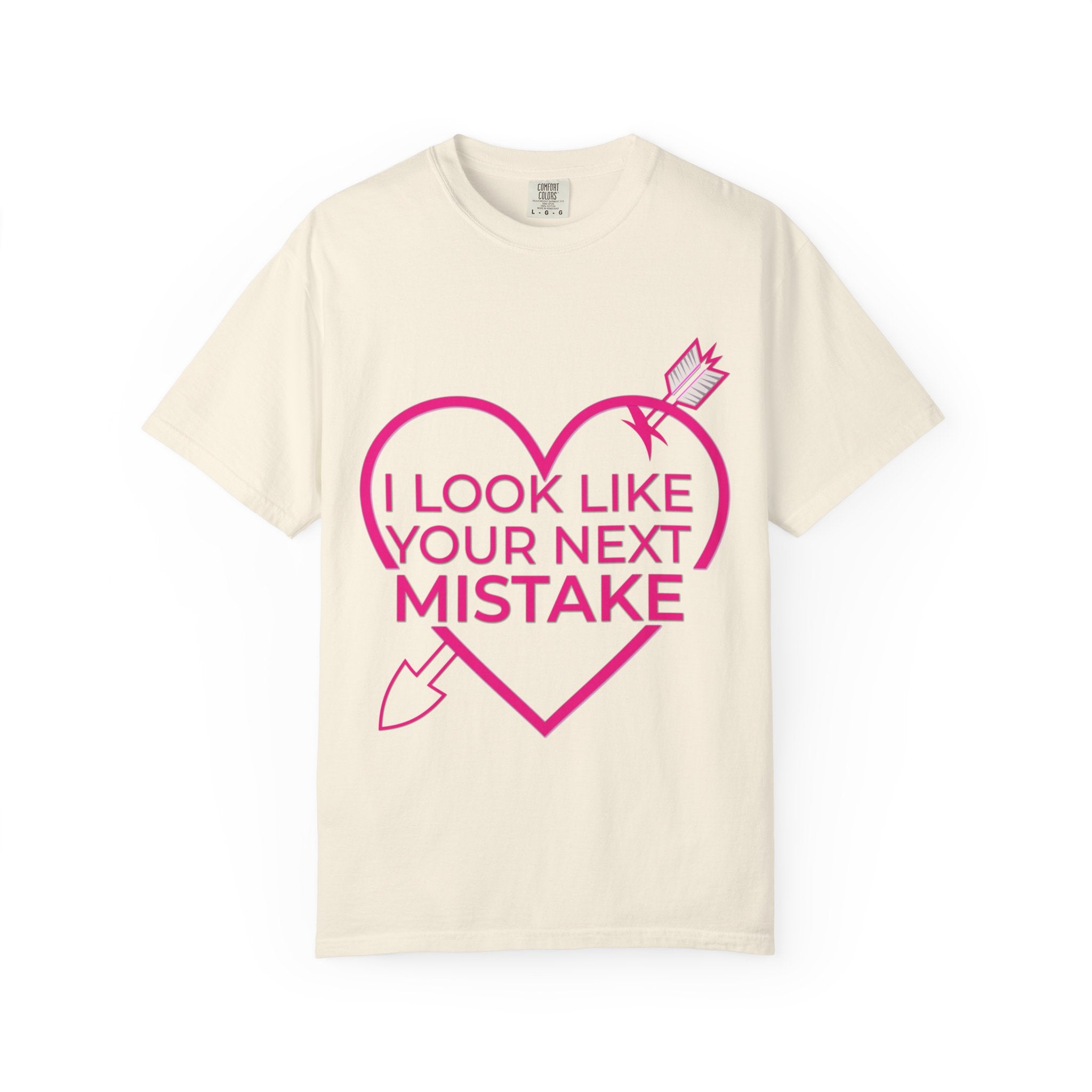 I Look Like Your Next Mistake T-shirt | Heart Arrow Lip Graphic