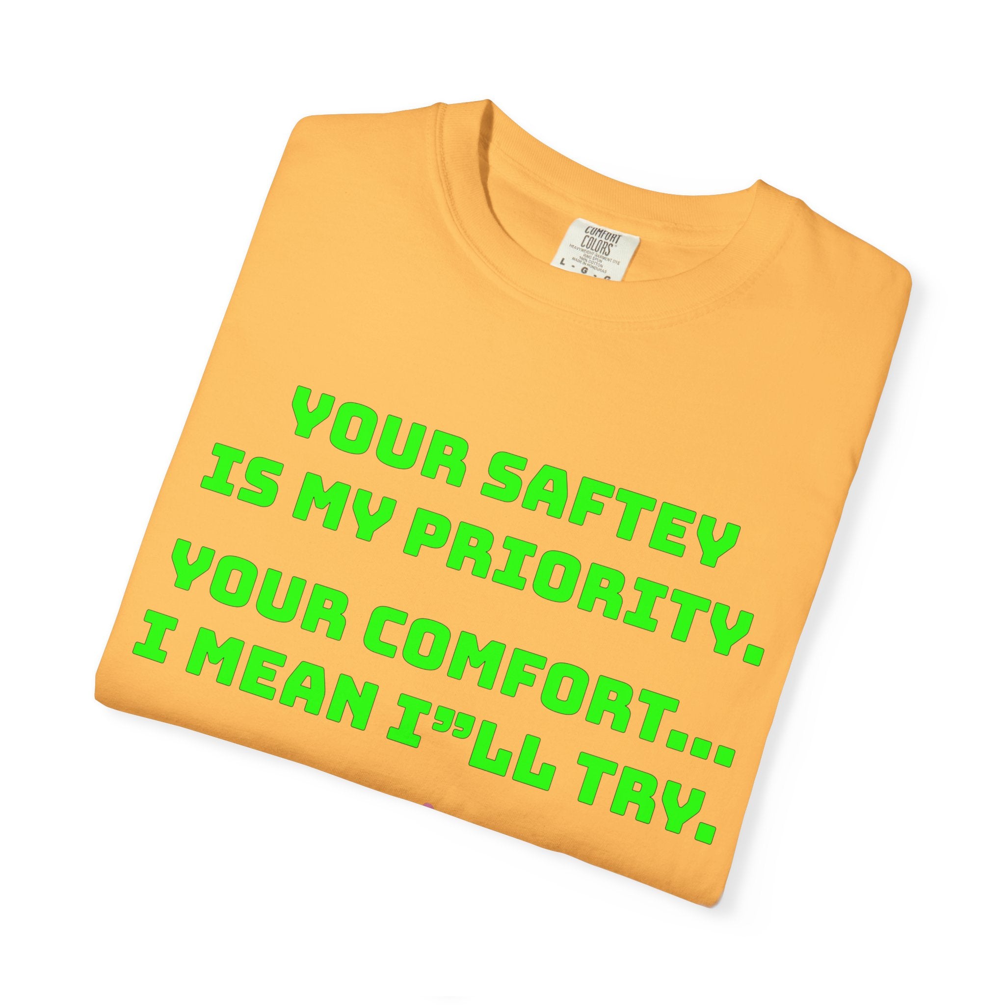 Bus Driver Humor T-Shirt — "Your Safety Is My Priority" Novelty Tee