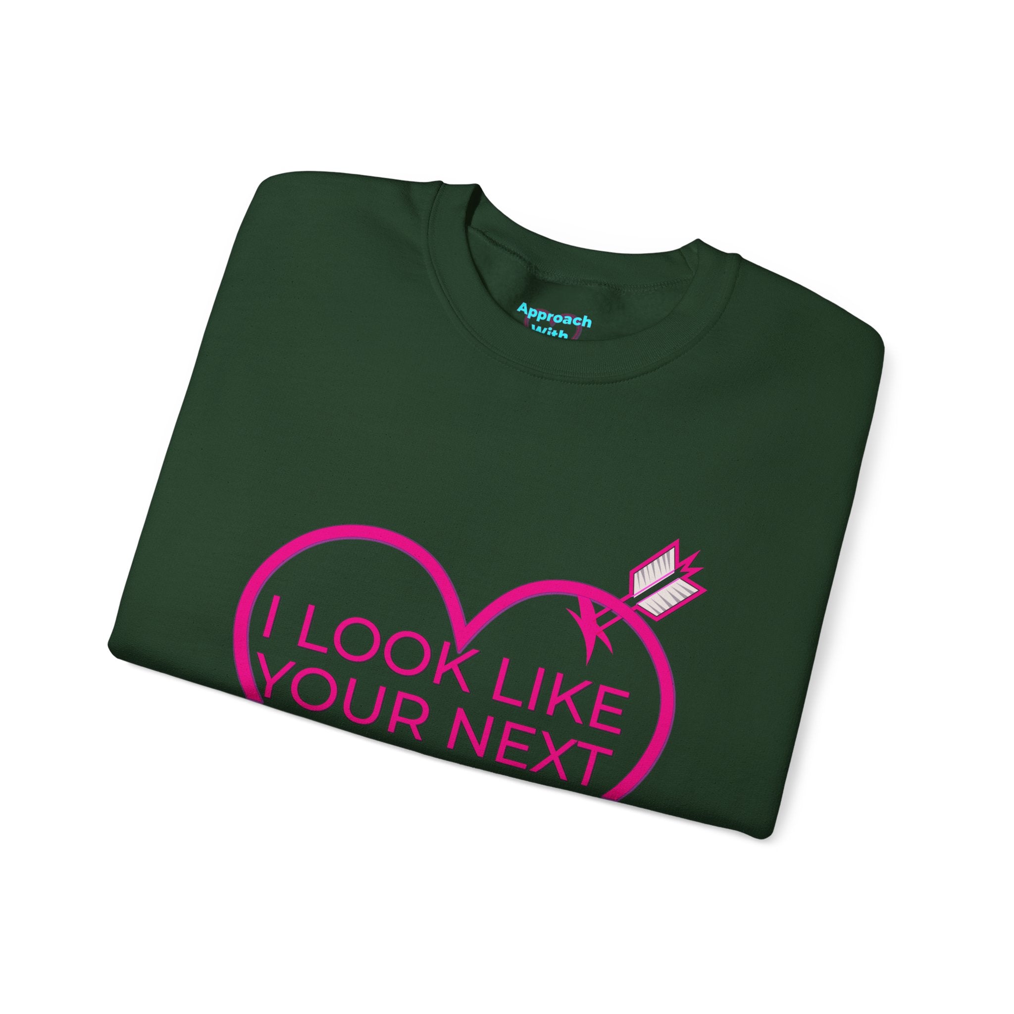 I Look Like Your Next Mistake sweatshirt | Heart Arrow Lip Design