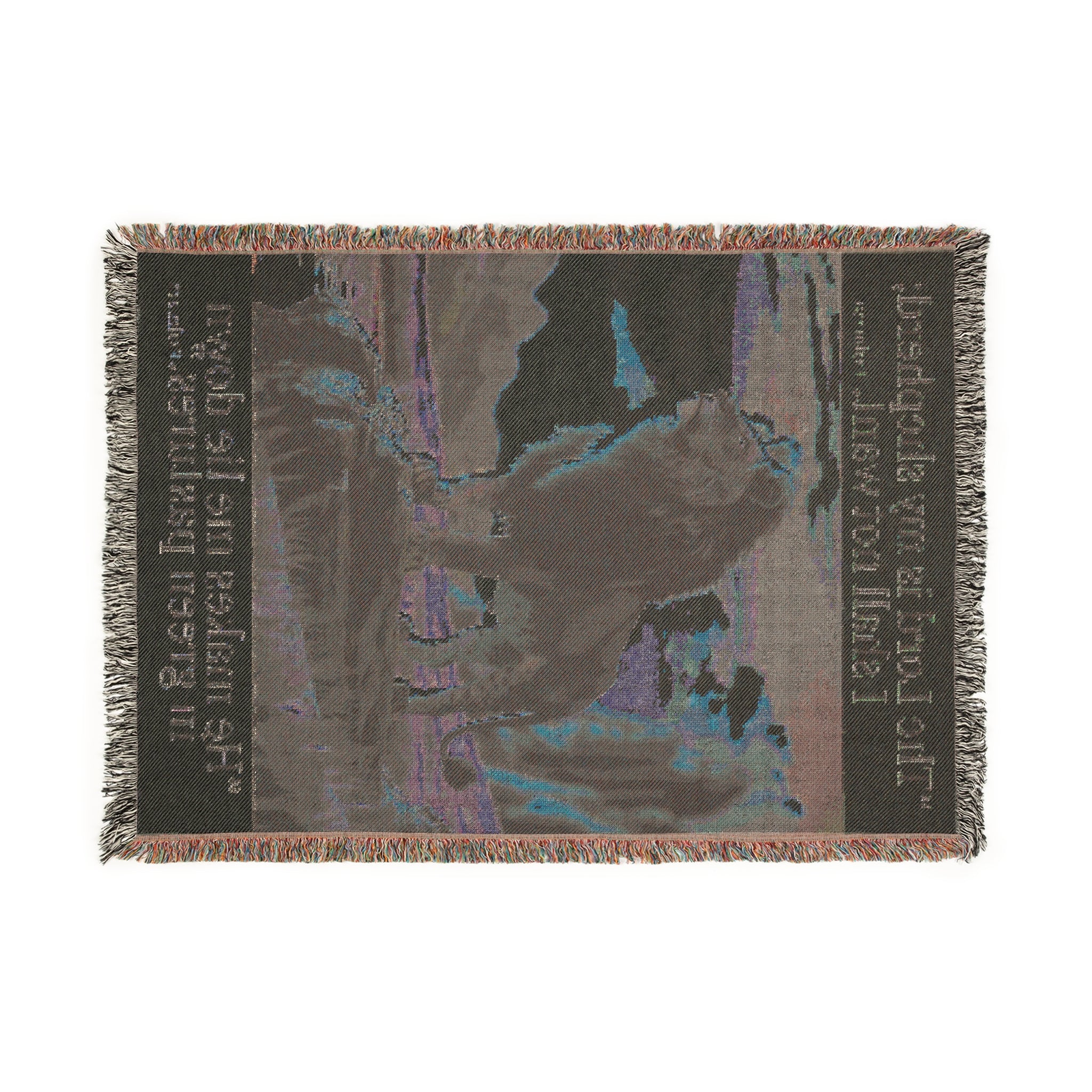 Lion Pride Woven Blanket | Vintage Sunset Safari tapestry, motivational quote