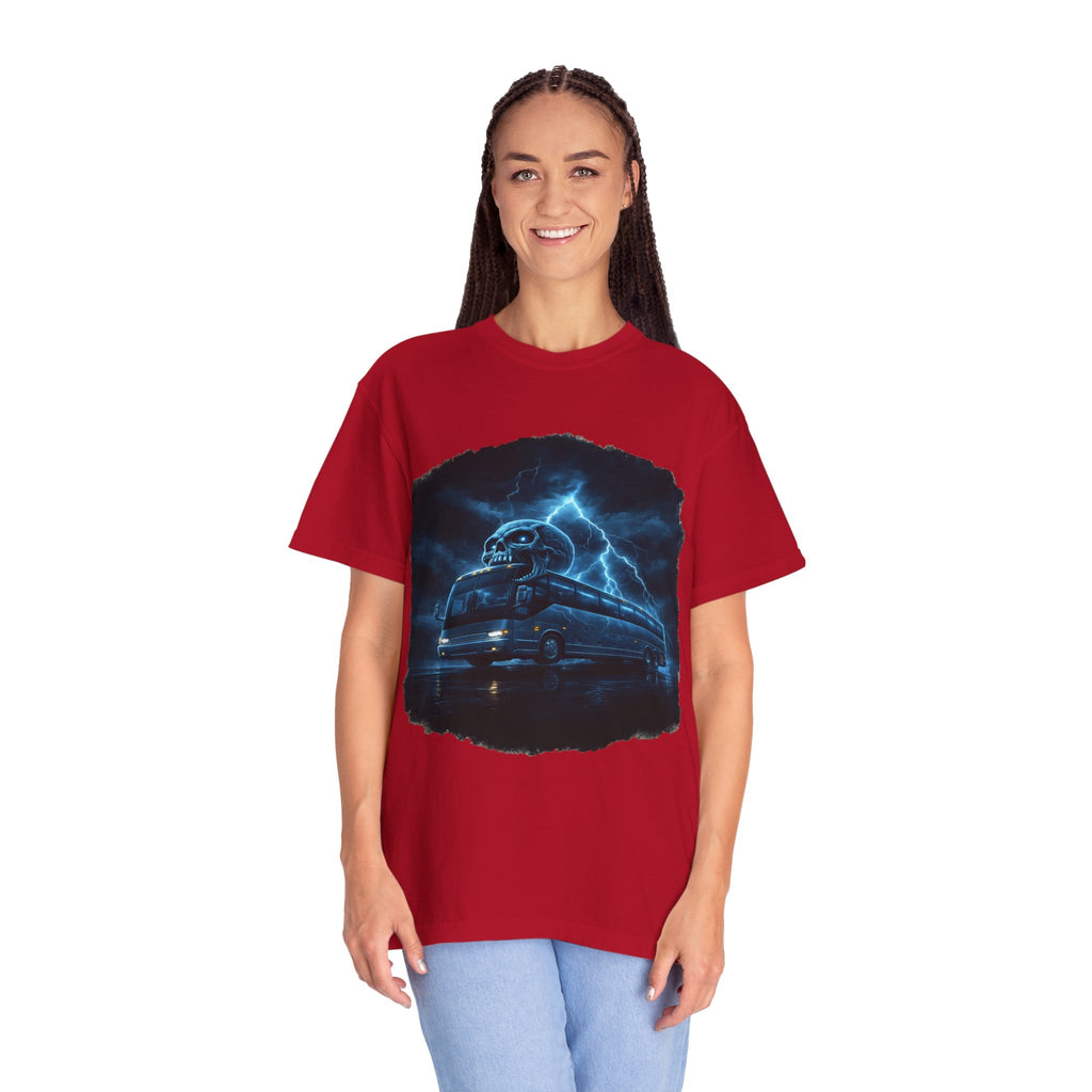 Ghost Train T-Shirt — Haunted Night Bus Graphic Tee