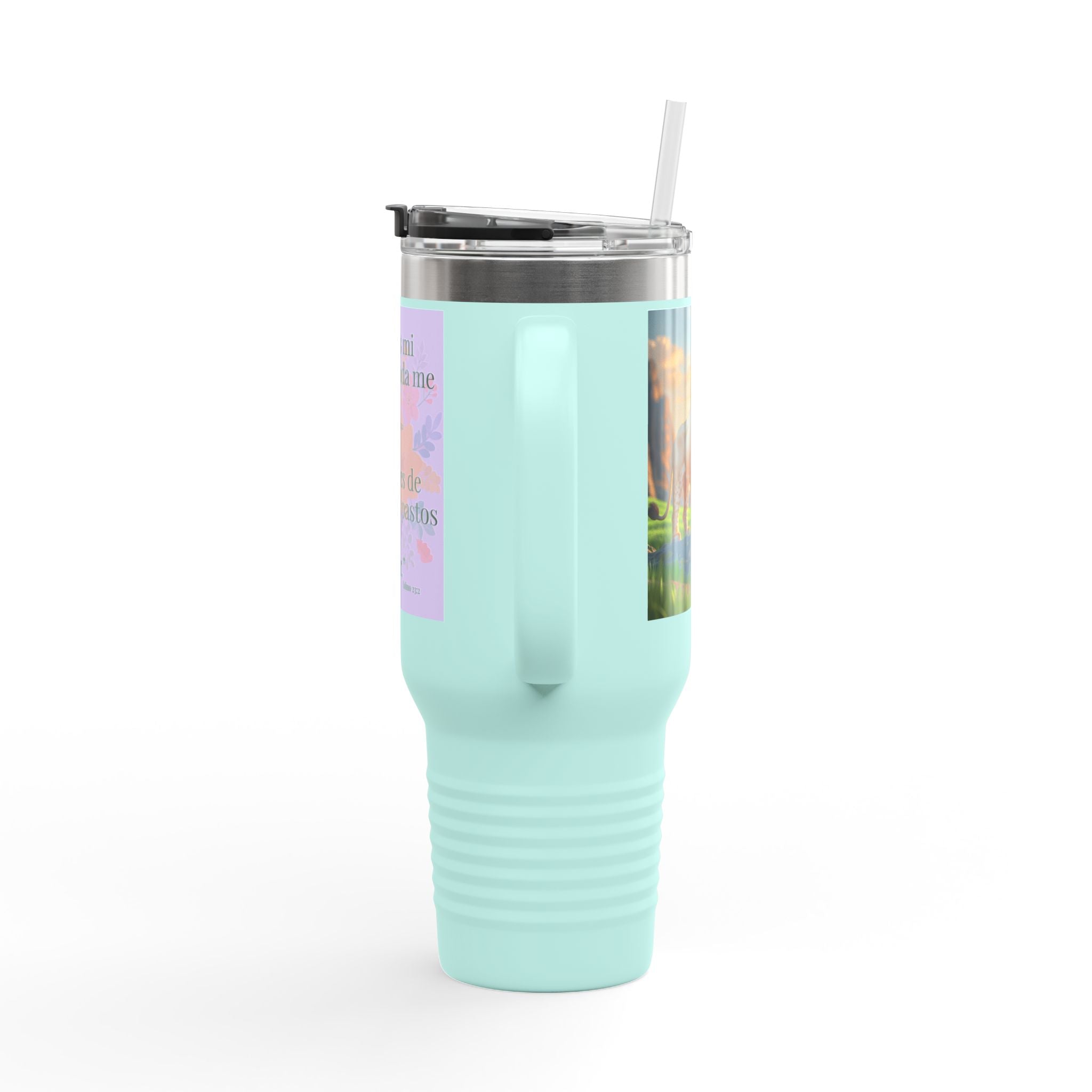 Spanish Psalm Scripture Travel Mug | 40oz Insulated Tumbler