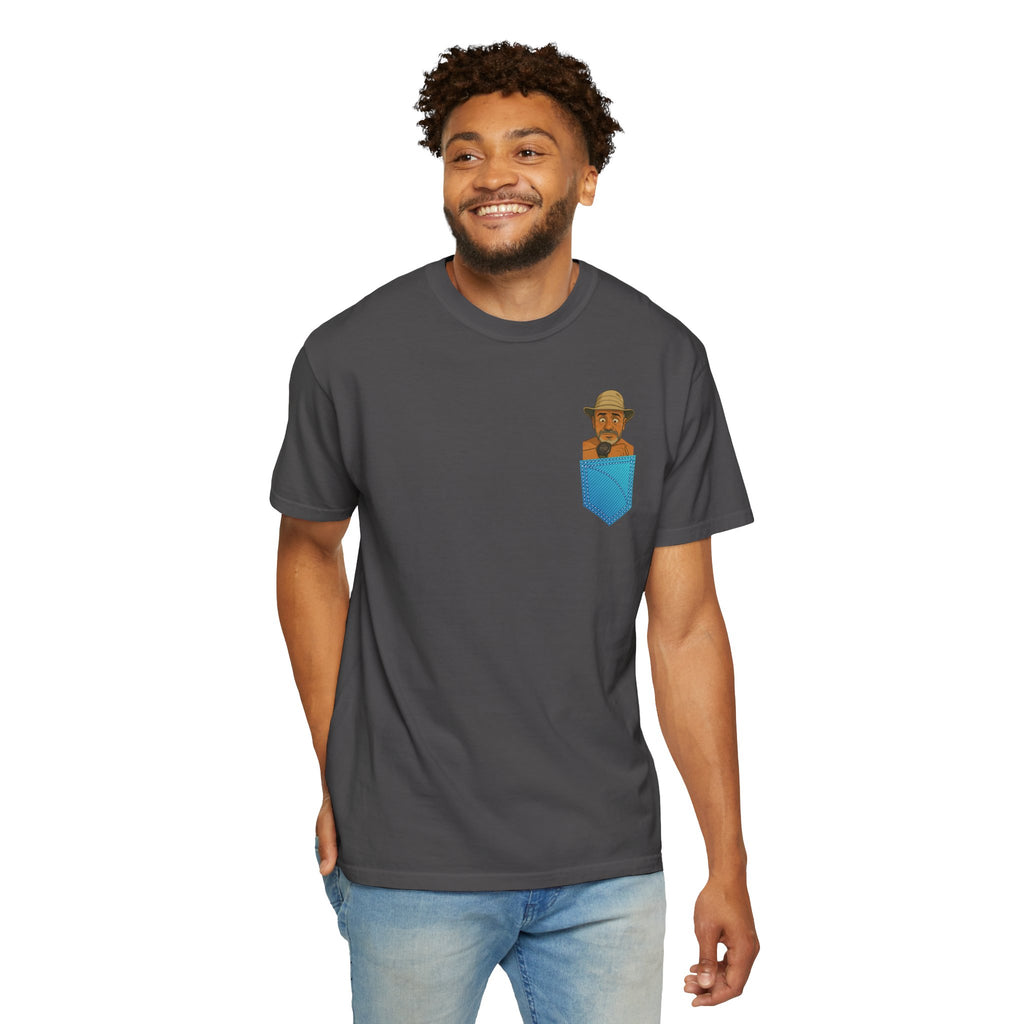 Pocket Graphic T-Shirt — Retro Explorer Watch Illustration & Quote