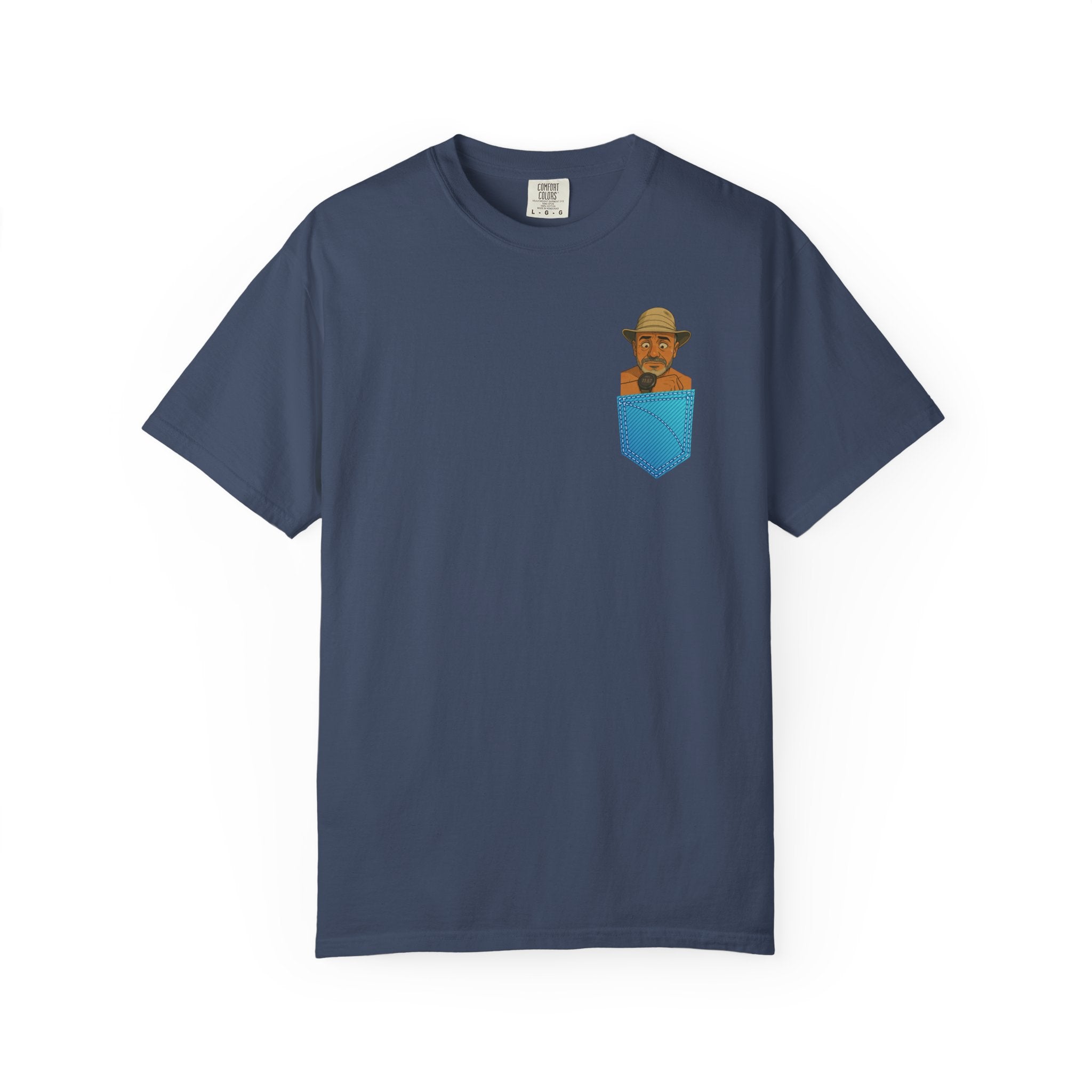 Pocket Graphic T-Shirt — Retro Explorer Watch Illustration & Quote