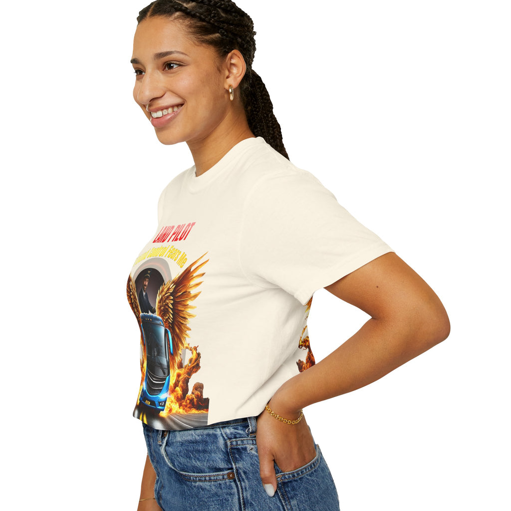 Bus Driver T-Shirt — "Land Pilot" & "If the wheels are down, I'm around" Graphic Tee