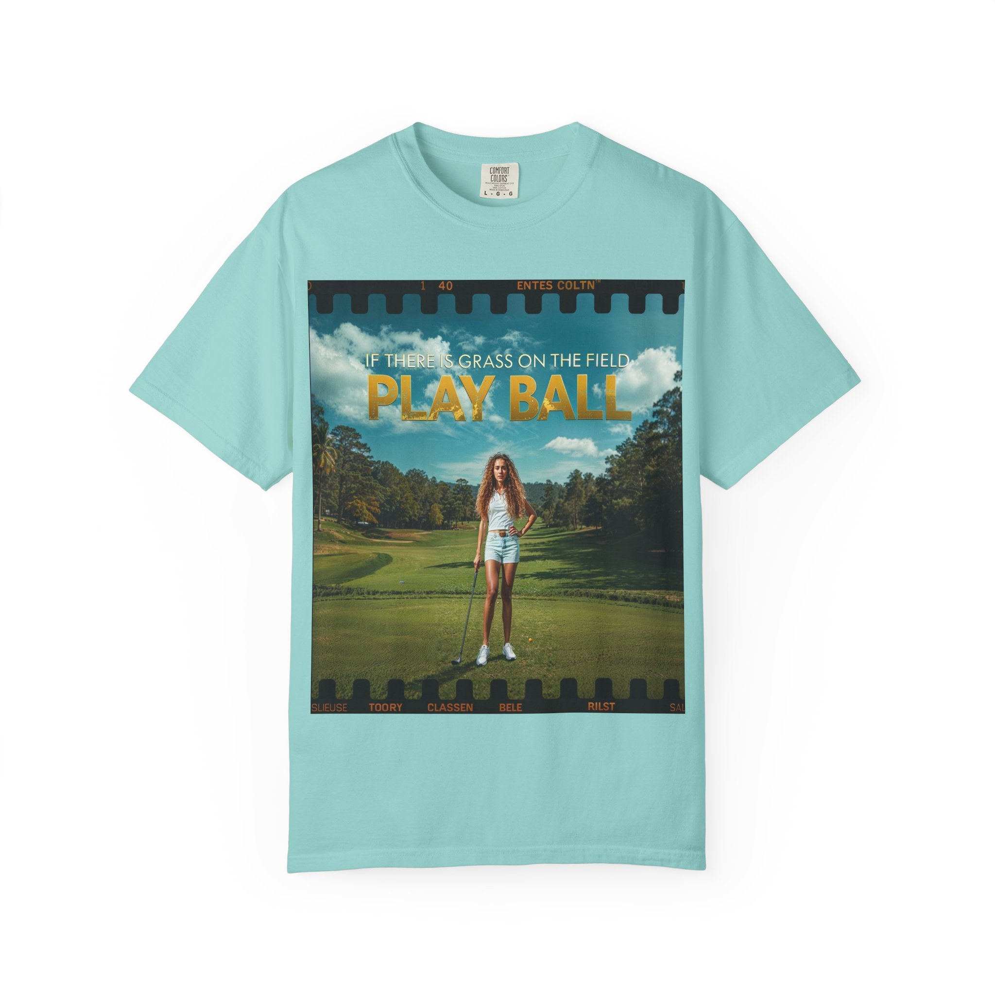 Play Ball golf scene T-shirt | retro golf course photo tee
