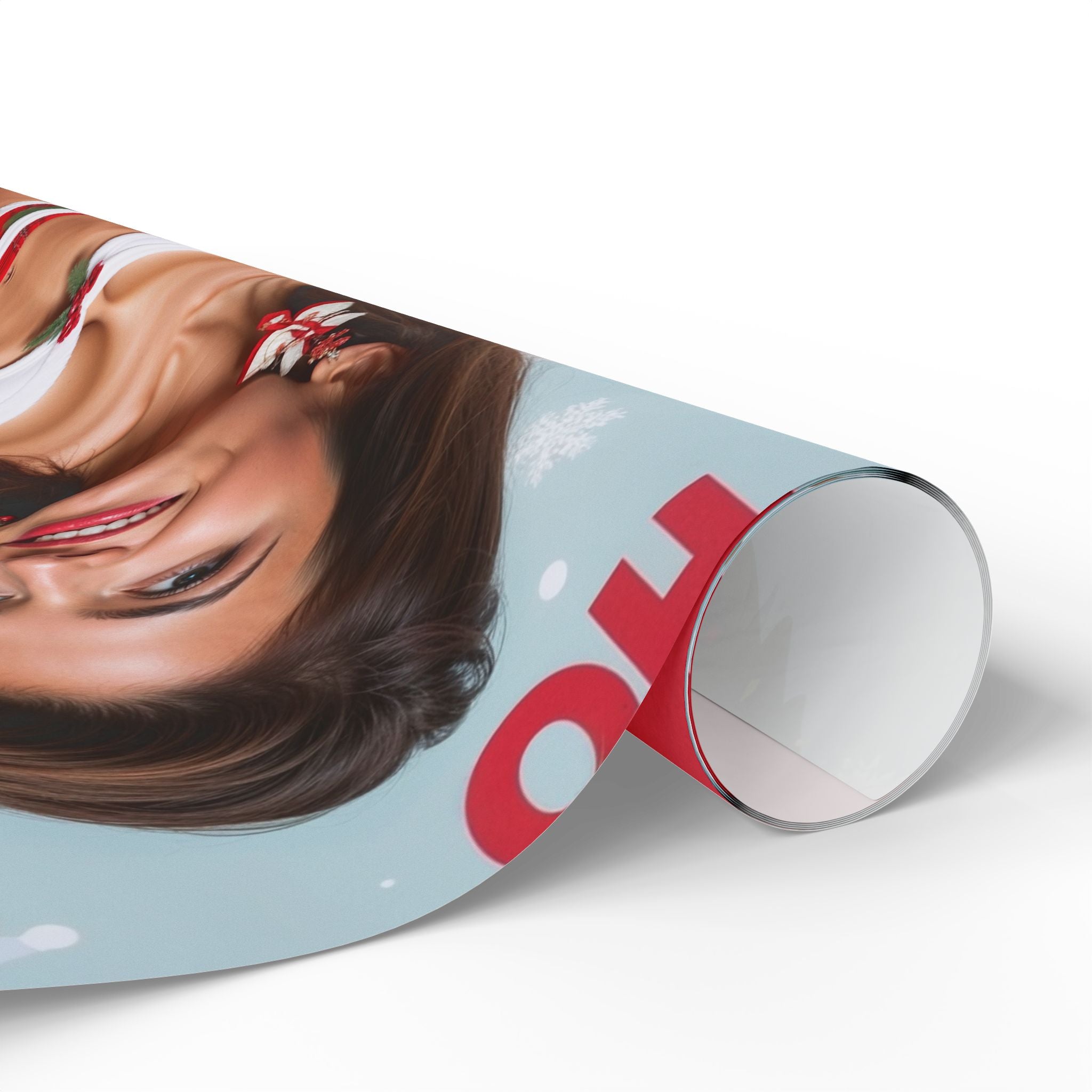 Holiday Portrait Pattern Wrapping Paper | Christmas Photo Repeat