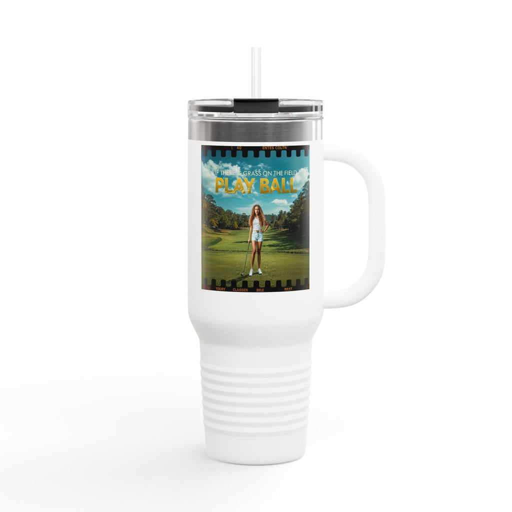 Play Ball Golf Scene Travel Mug | 40oz Insulated Tumbler