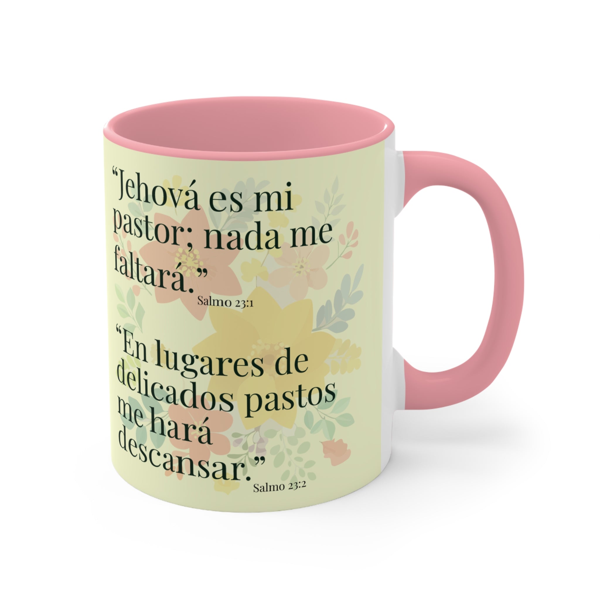 Lion Scene Mug | Accent Pink Interior, Inspirational Scripture Panel