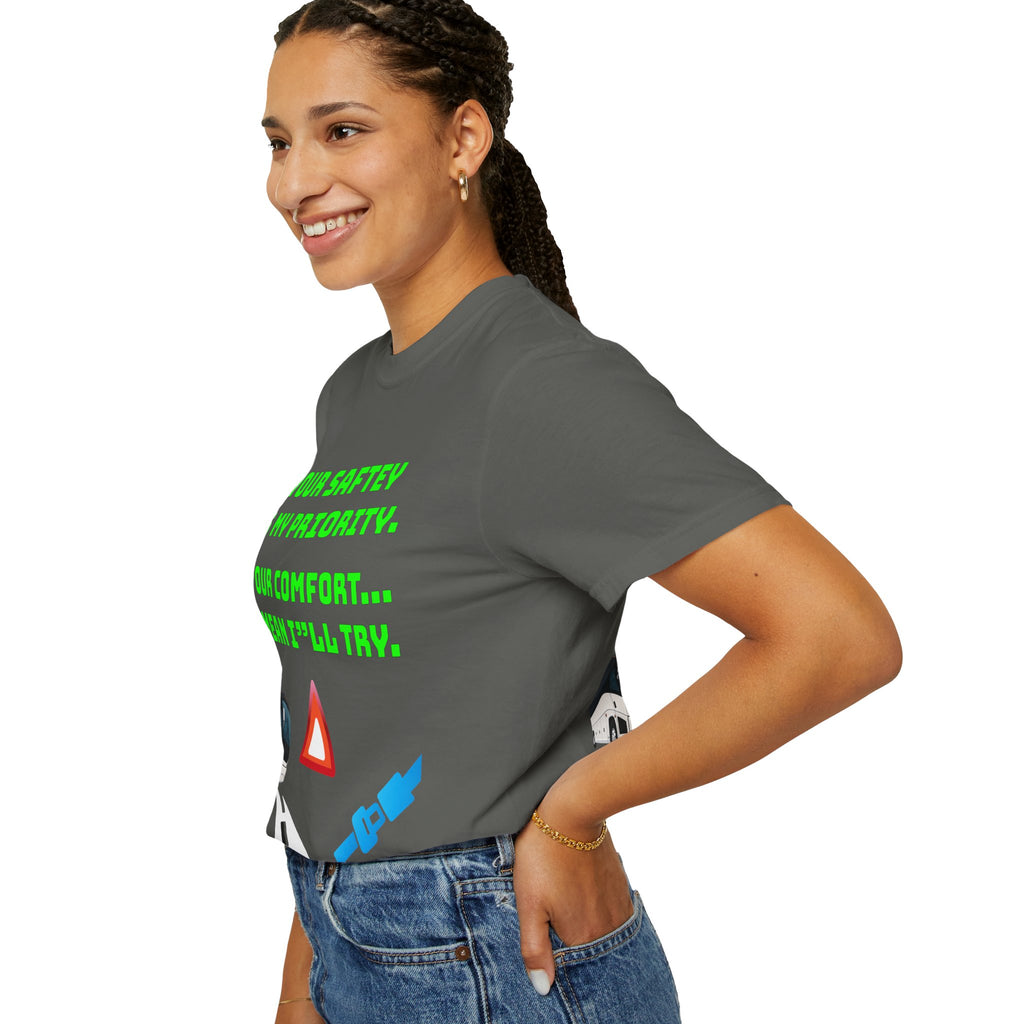 Bus Driver Humor T-Shirt — "Your Safety Is My Priority" Novelty Tee