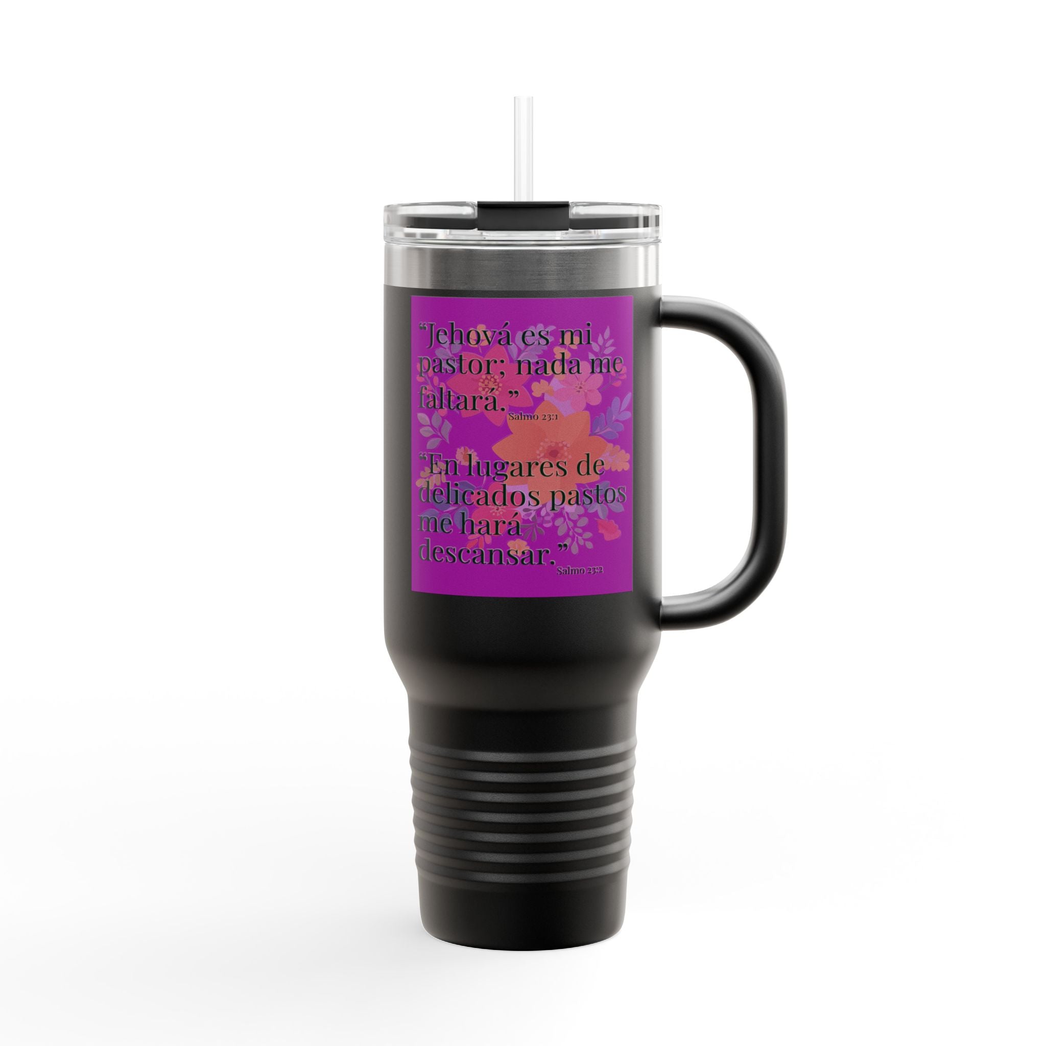 Spanish Psalm Scripture Travel Mug | 40oz Insulated Tumbler