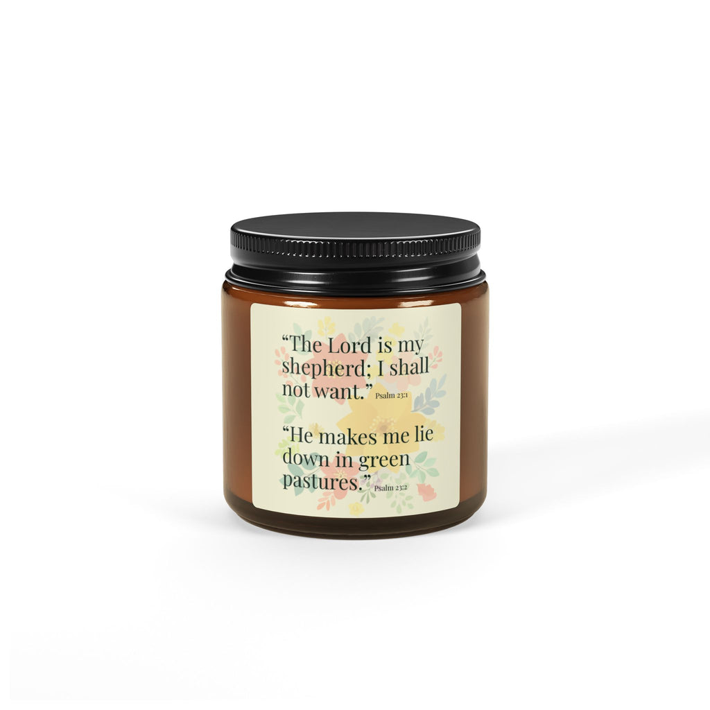 Psalm 23 Typography Candle Jar | Scented Soy Candle