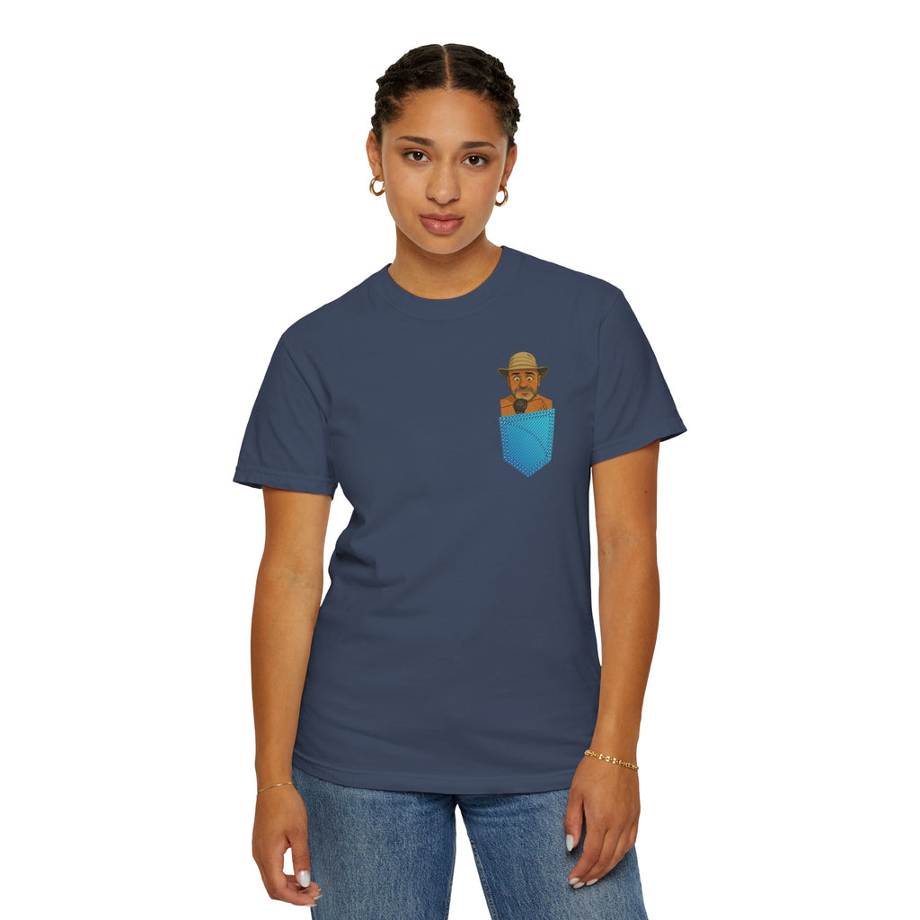 Pocket Graphic T-Shirt — Retro Explorer Watch Illustration & Quote