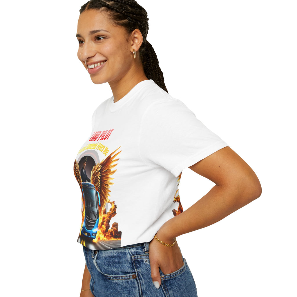 Bus Driver T-Shirt — "Land Pilot" & "If the wheels are down, I'm around" Graphic Tee
