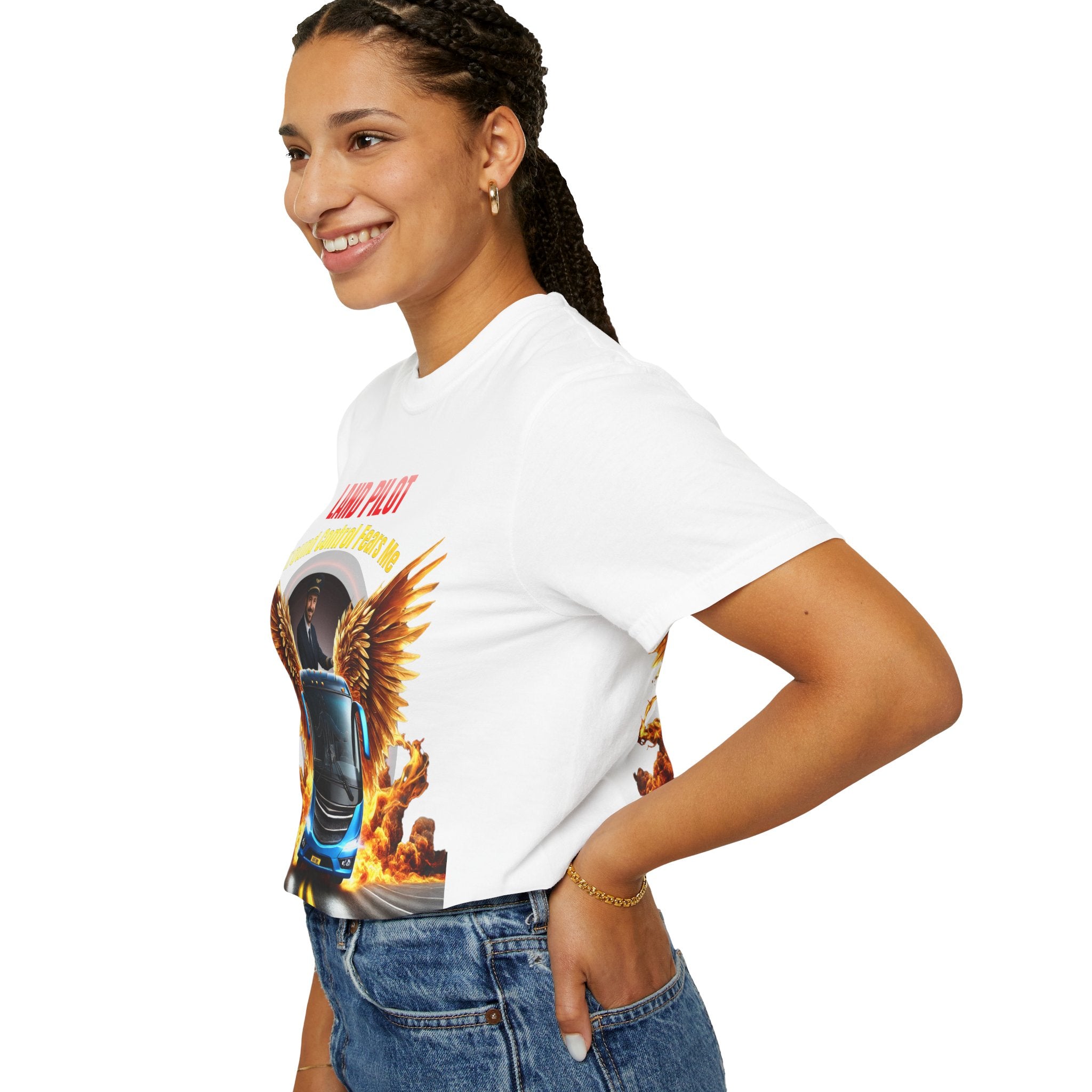 Bus Driver T-Shirt — "Land Pilot" & "If the wheels are down, I'm around" Graphic Tee