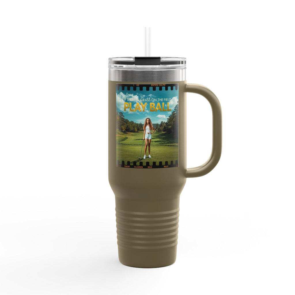 Play Ball Golf Scene Travel Mug | 40oz Insulated Tumbler