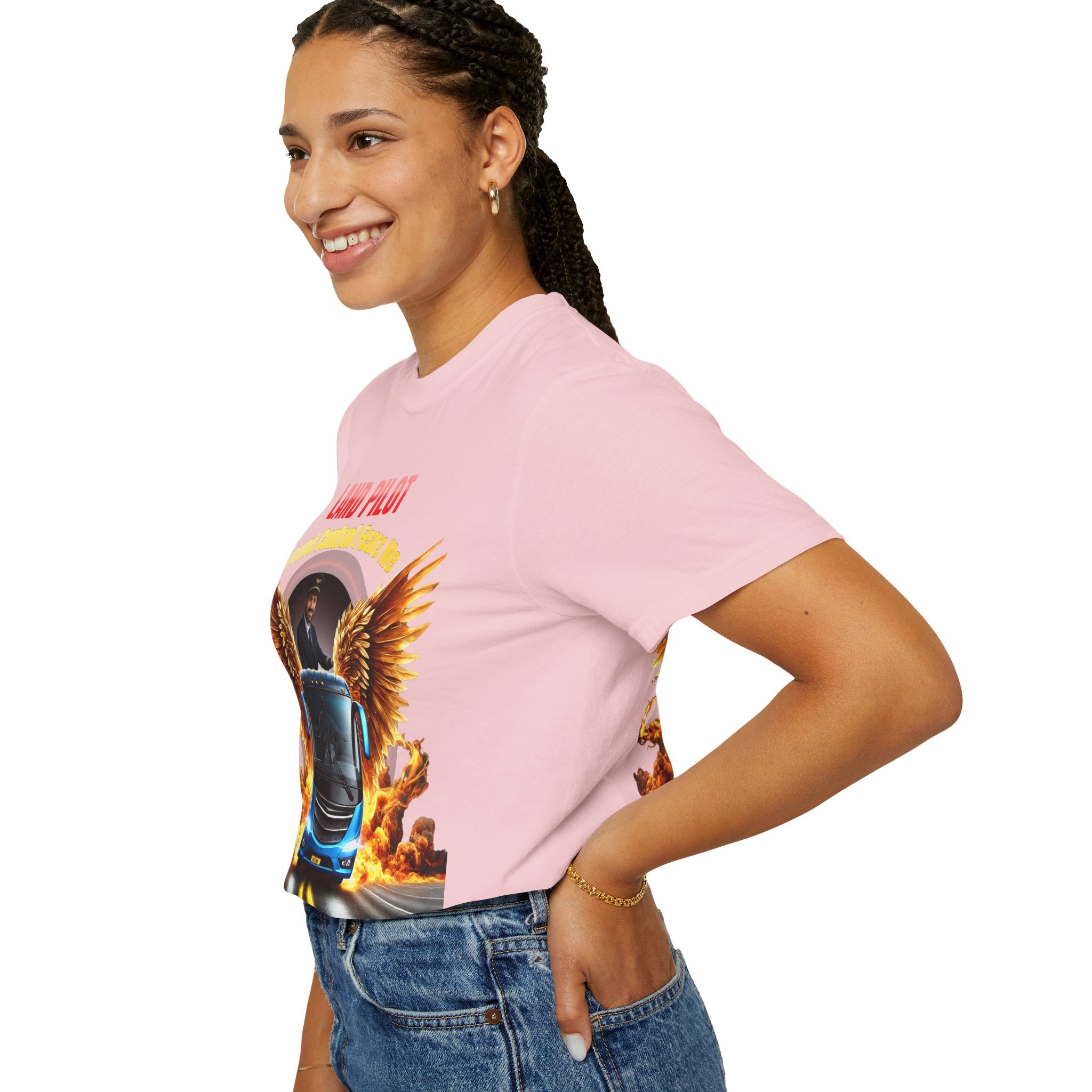 Bus Driver T-Shirt — "Land Pilot" & "If the wheels are down, I'm around" Graphic Tee