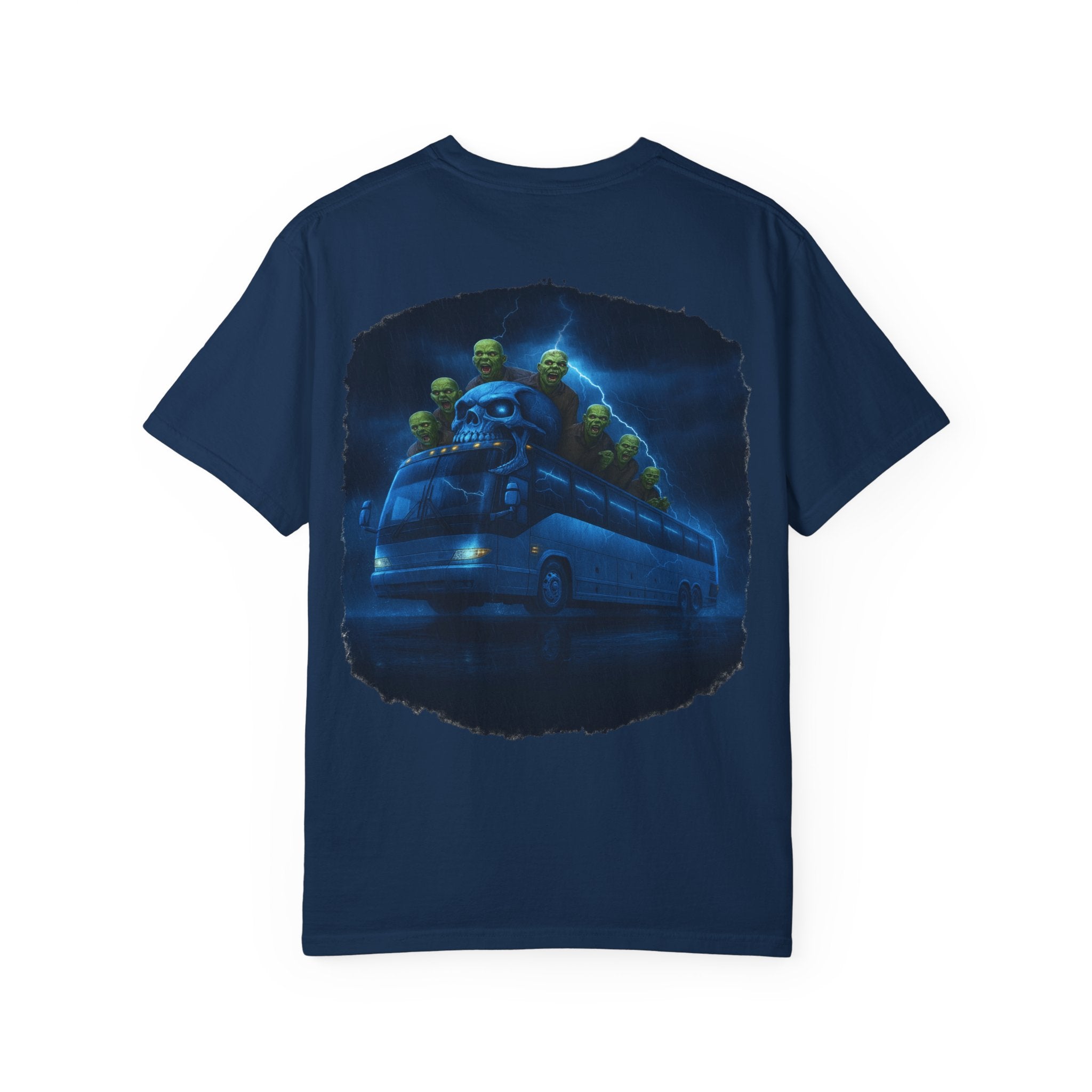 Ghost Train T-Shirt — Haunted Night Bus Graphic Tee