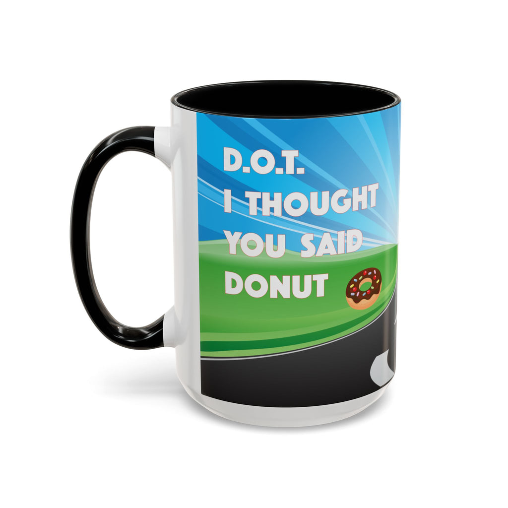 State Trooper Highway Scene Mug | Accent Coffee Mug 11oz 15oz