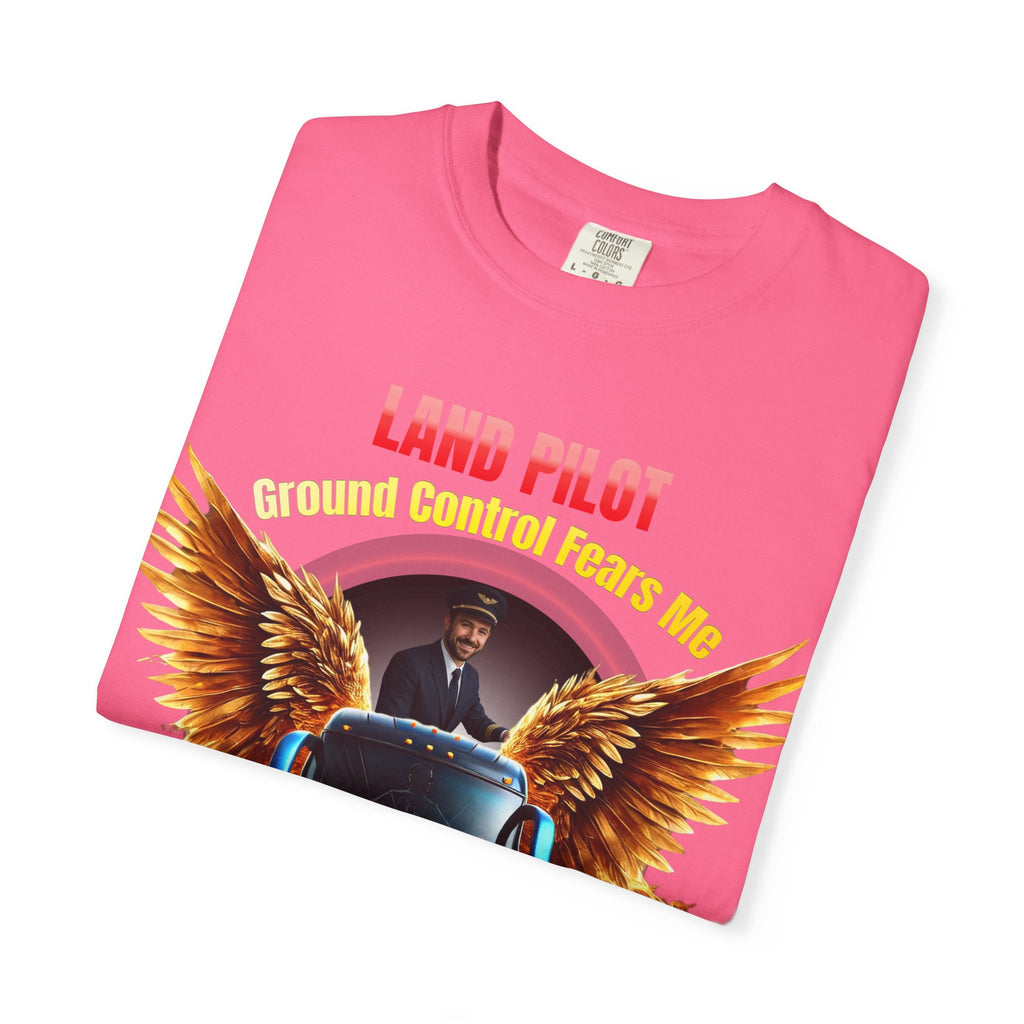 Bus Driver T-Shirt — "Land Pilot" & "If the wheels are down, I'm around" Graphic Tee