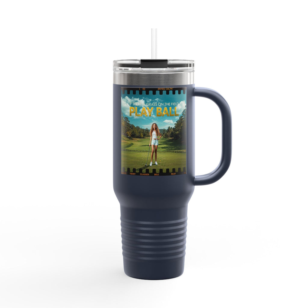 Play Ball Golf Scene Travel Mug | 40oz Insulated Tumbler