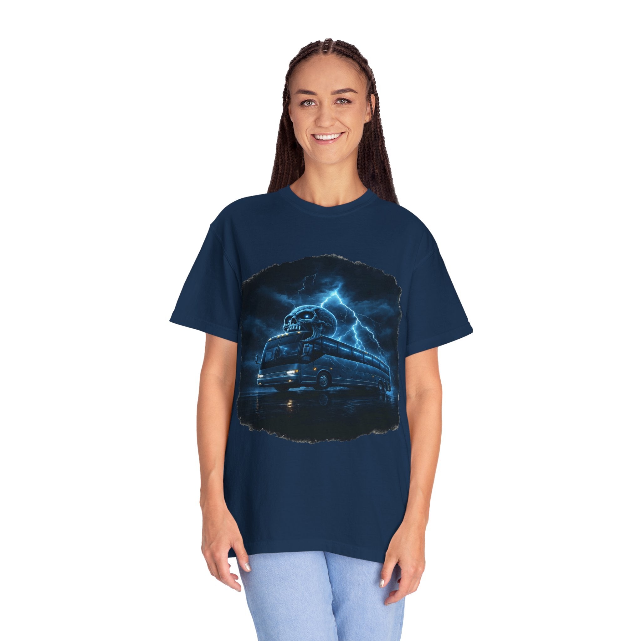 Ghost Train T-Shirt — Haunted Night Bus Graphic Tee