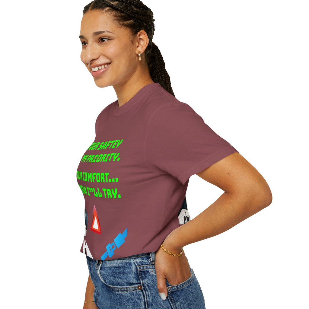 Bus Driver Humor T-Shirt — "Your Safety Is My Priority" Novelty Tee