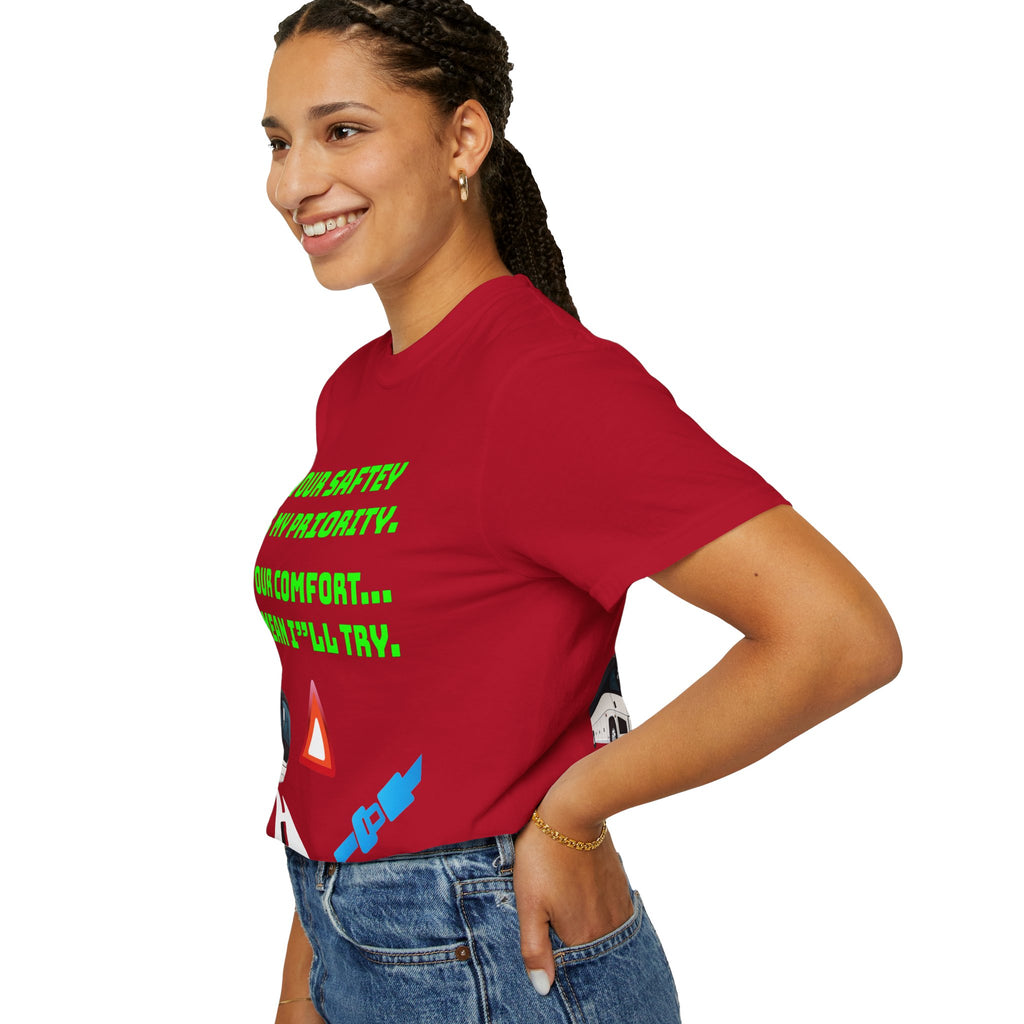 Bus Driver Humor T-Shirt — "Your Safety Is My Priority" Novelty Tee