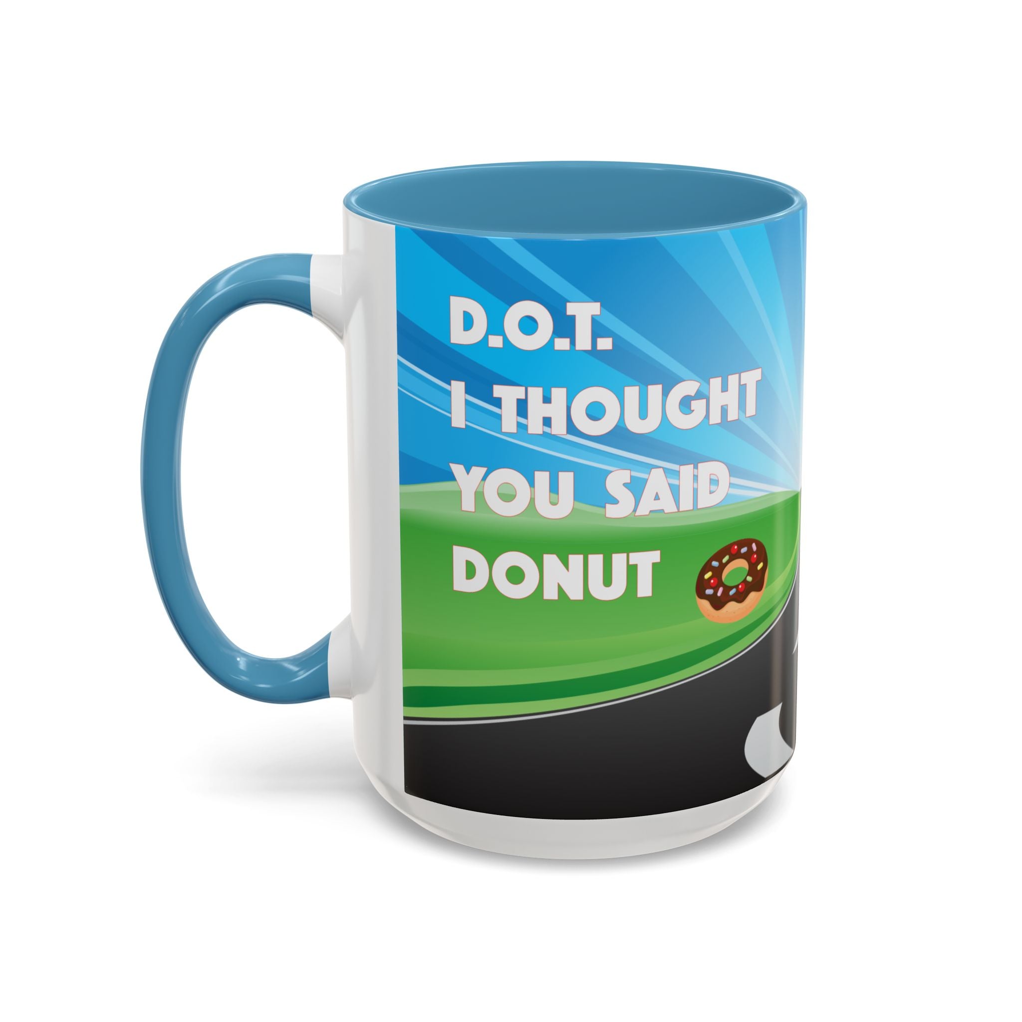 State Trooper Highway Scene Mug | Accent Coffee Mug 11oz 15oz
