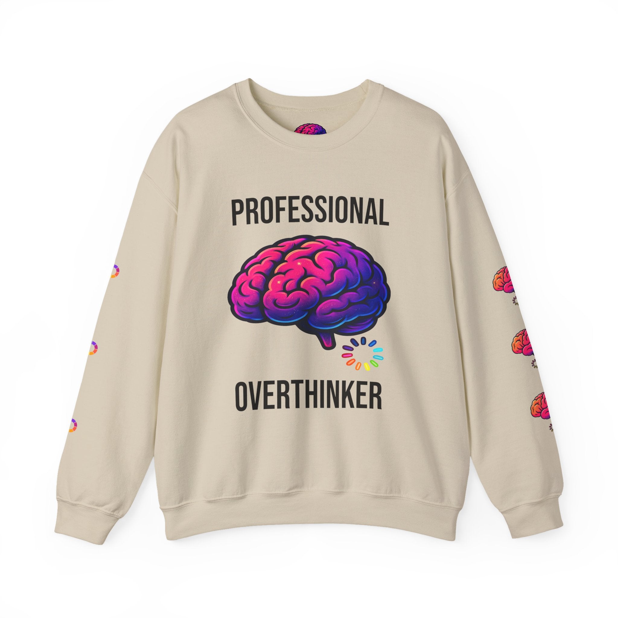 System Overloaded loading wheel, Sweatshirt | Professional brain graphic sweatshirt