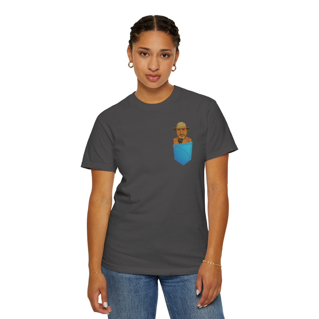 Pocket Graphic T-Shirt — Retro Explorer Watch Illustration & Quote