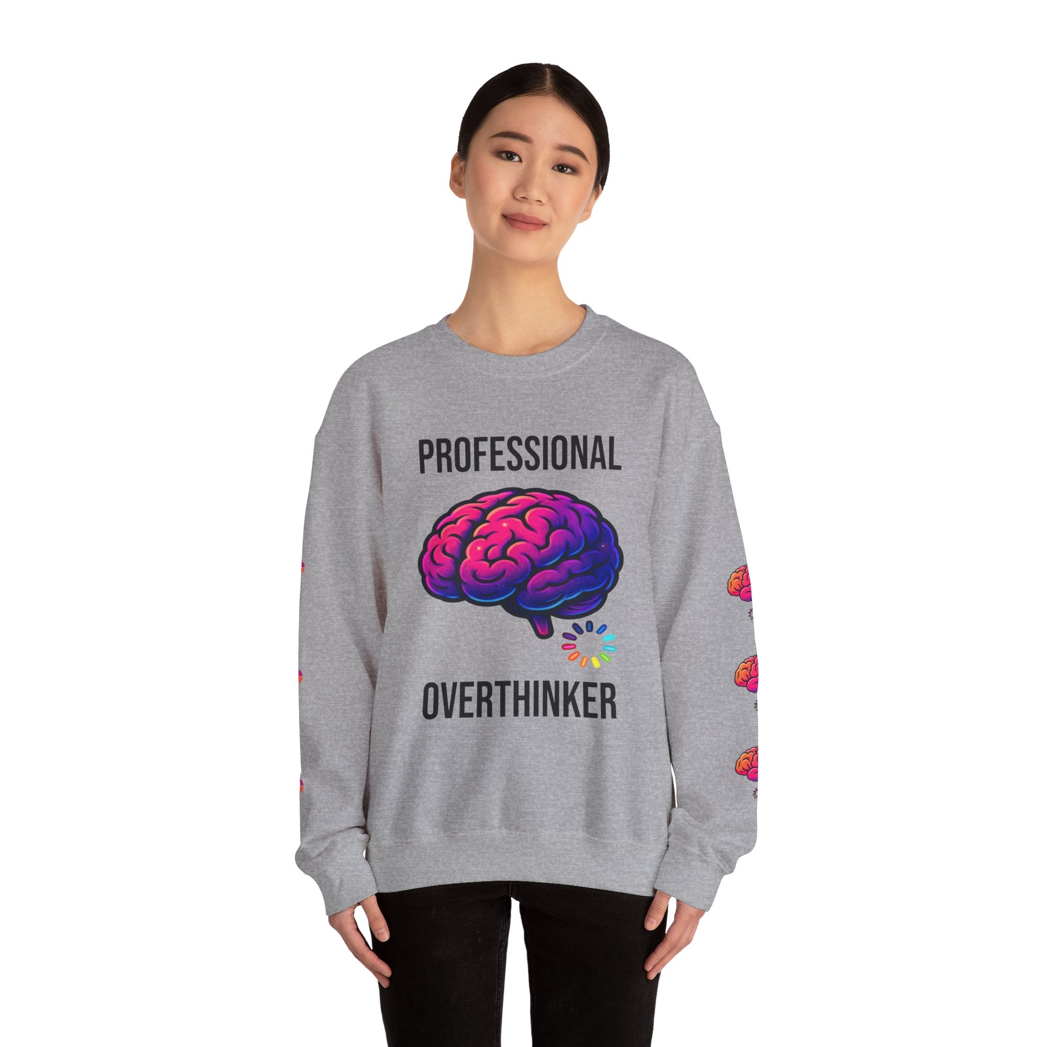 System Overloaded loading wheel, Sweatshirt | Professional brain graphic sweatshirt