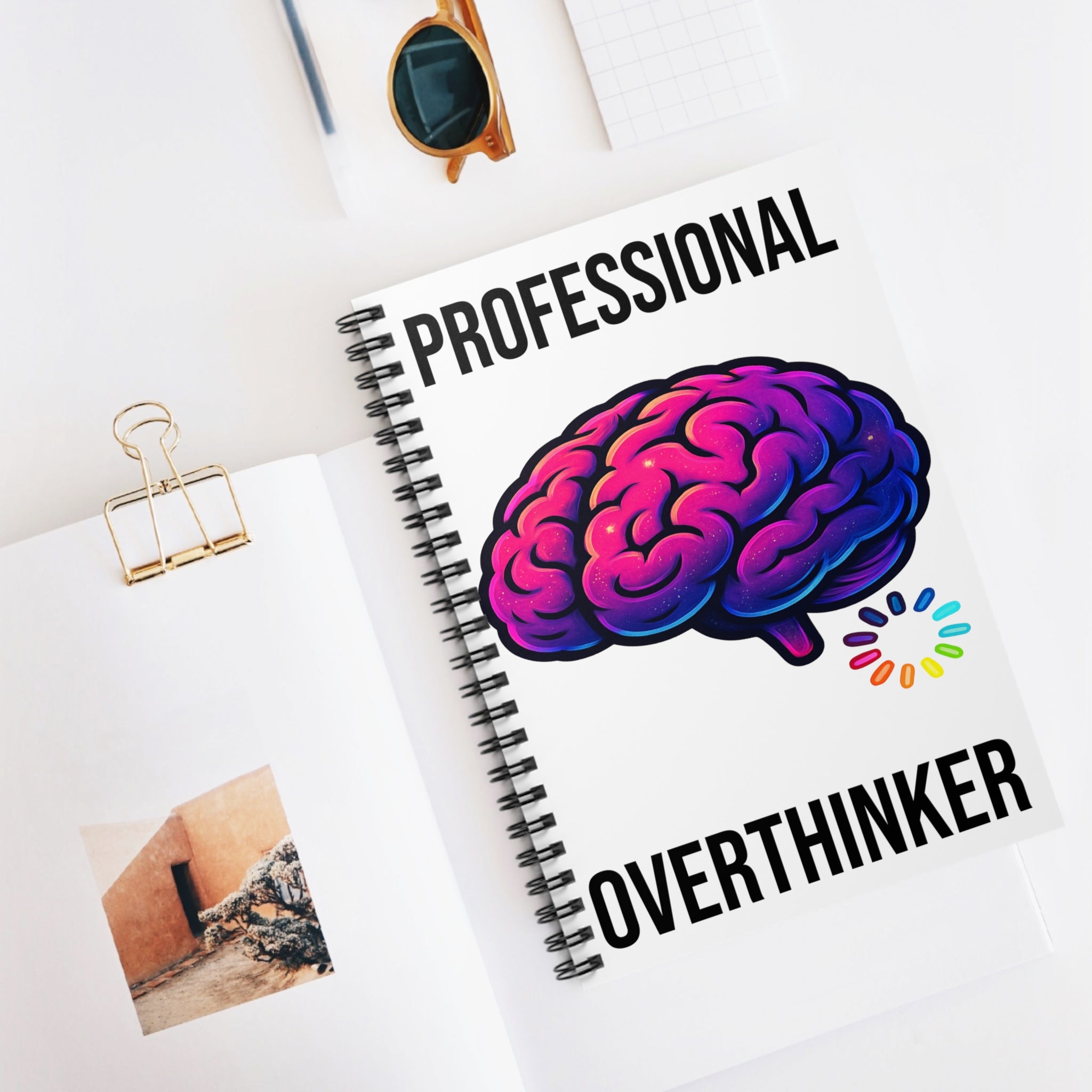 Professional Overthinker Spiral Notebook — Ruled Journal for Brainy Thinkers