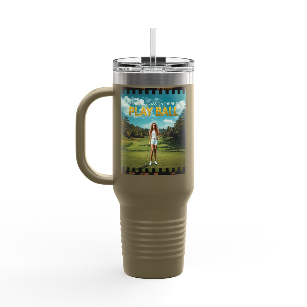 Play Ball Golf Scene Travel Mug | 40oz Insulated Tumbler