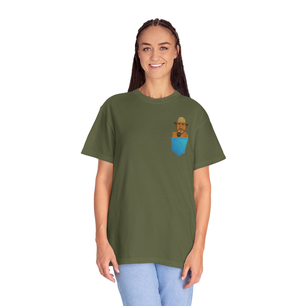 Pocket Graphic T-Shirt — Retro Explorer Watch Illustration & Quote