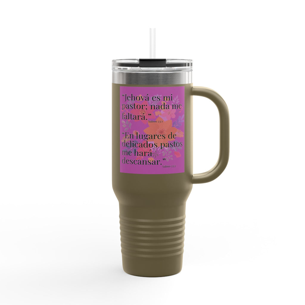Spanish Psalm Scripture Travel Mug | 40oz Insulated Tumbler