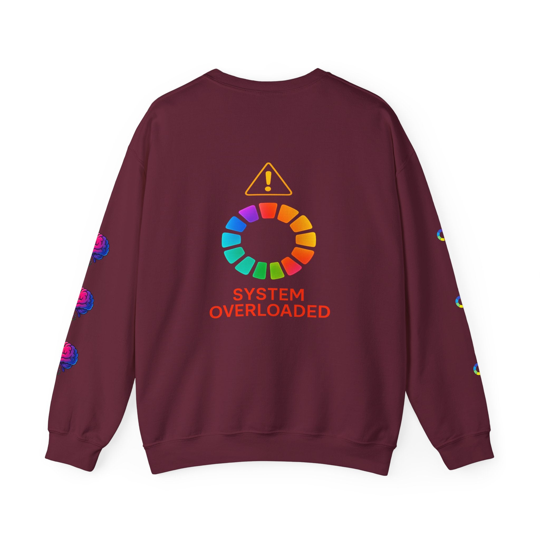 System Overloaded loading wheel, Sweatshirt | Professional brain graphic sweatshirt