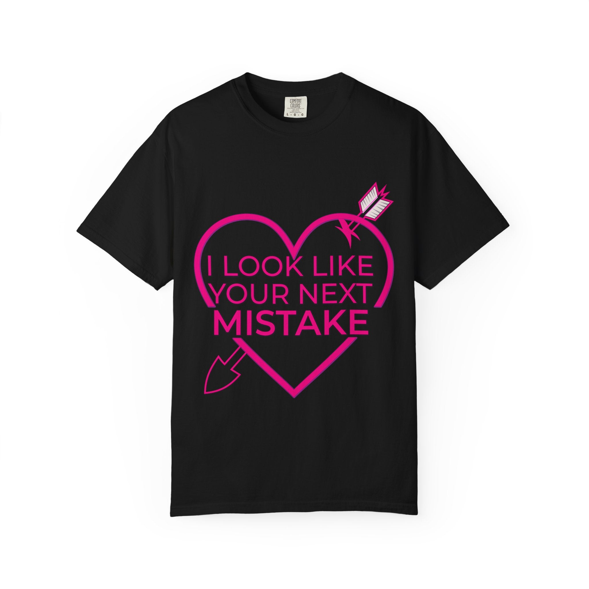 I Look Like Your Next Mistake T-shirt | Heart Arrow Lip Graphic