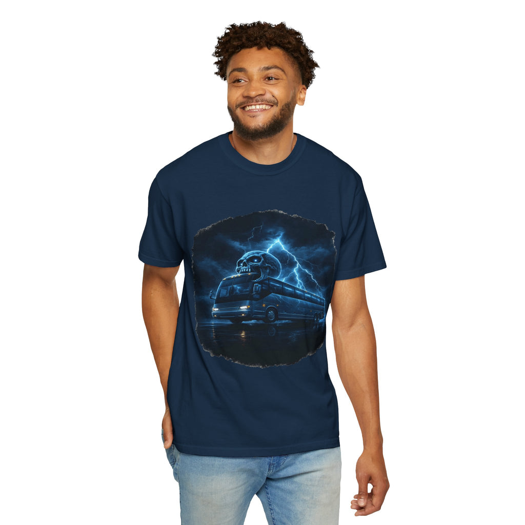 Ghost Train T-Shirt — Haunted Night Bus Graphic Tee