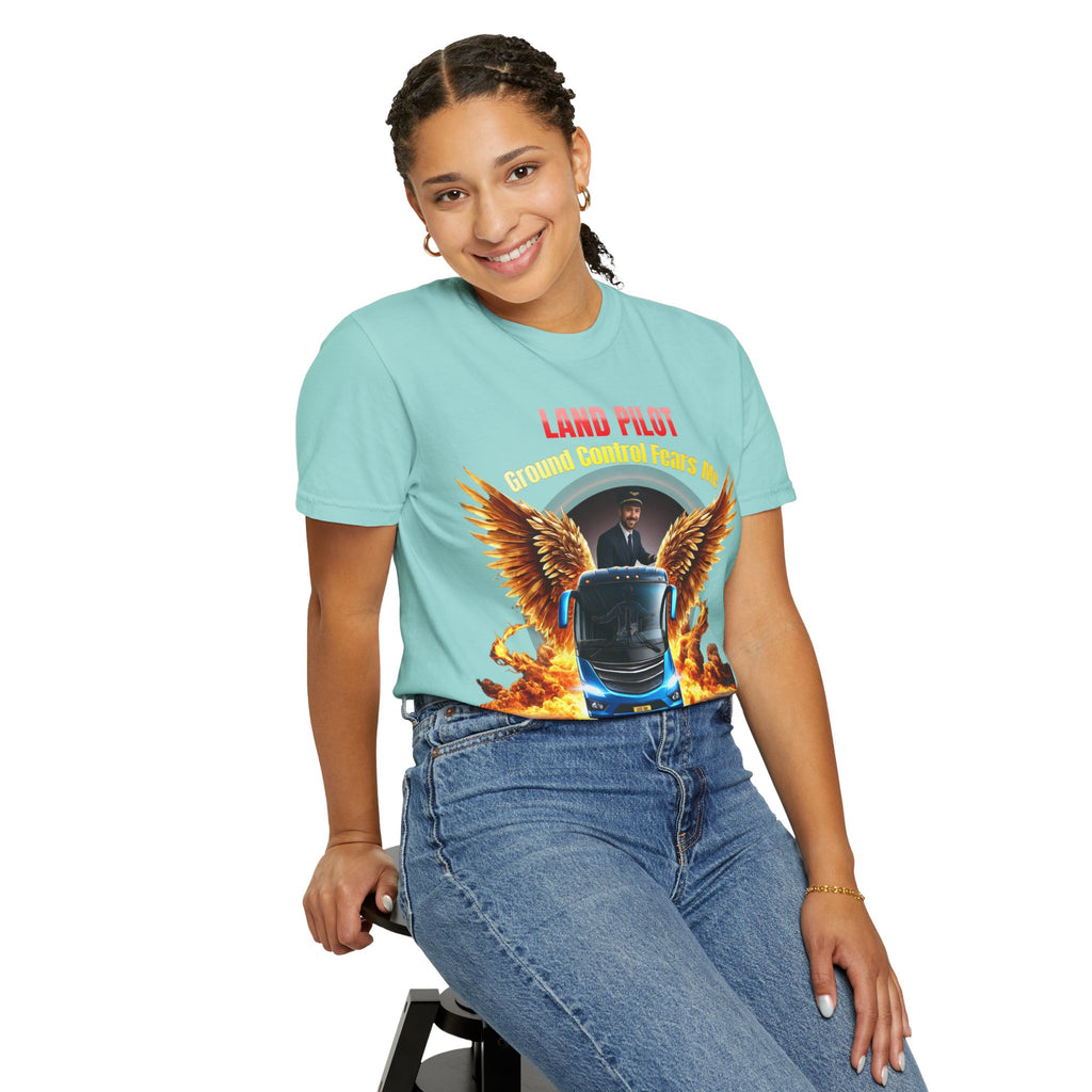 Bus Driver T-Shirt — "Land Pilot" & "If the wheels are down, I'm around" Graphic Tee
