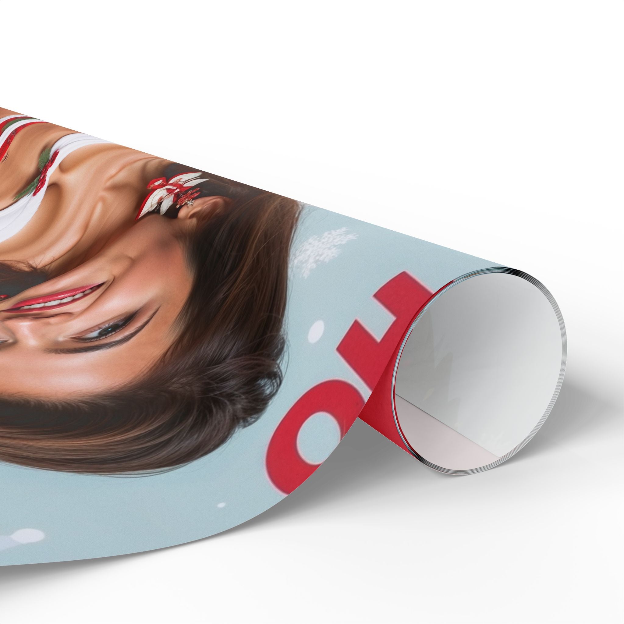 Holiday Portrait Pattern Wrapping Paper | Christmas Photo Repeat