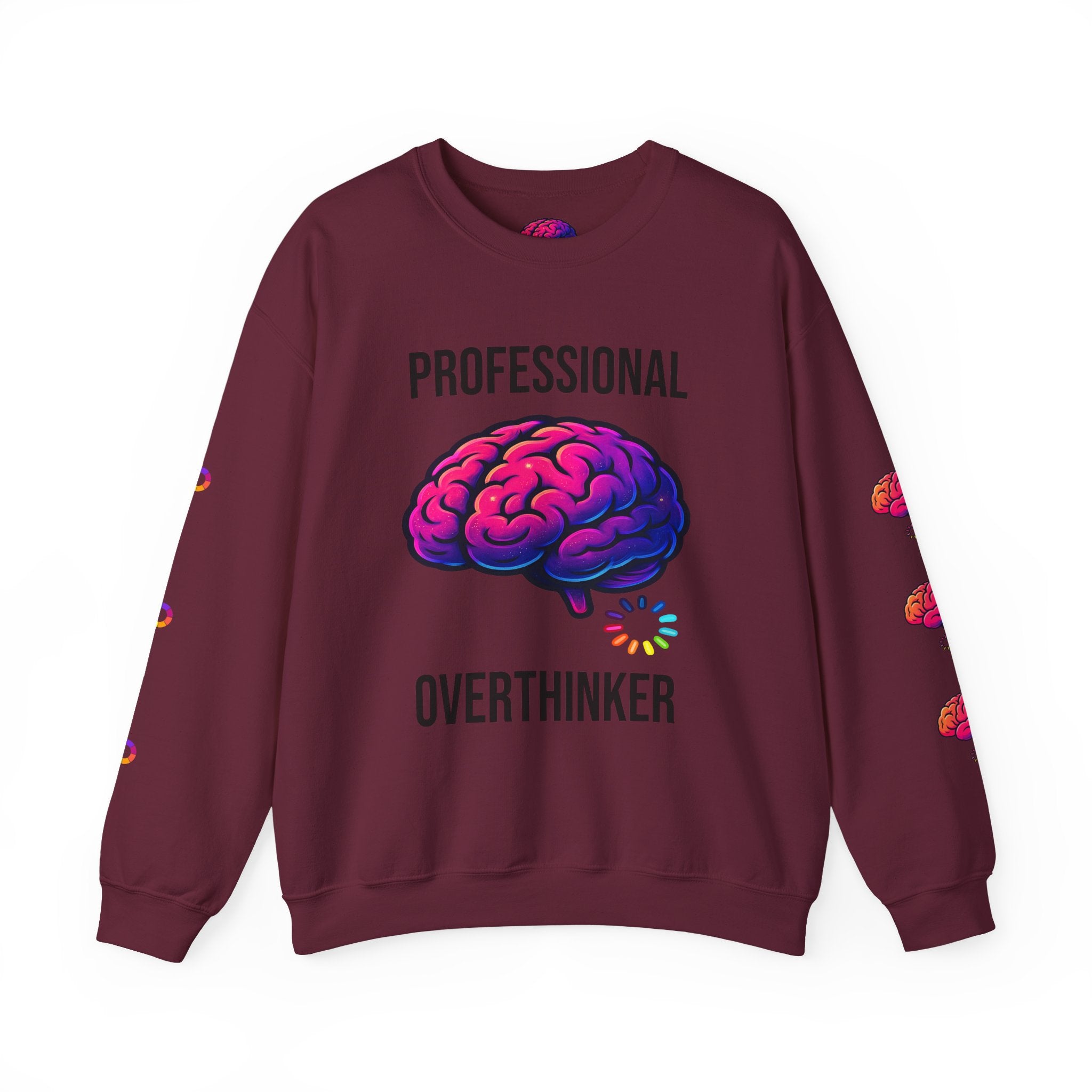 System Overloaded loading wheel, Sweatshirt | Professional brain graphic sweatshirt