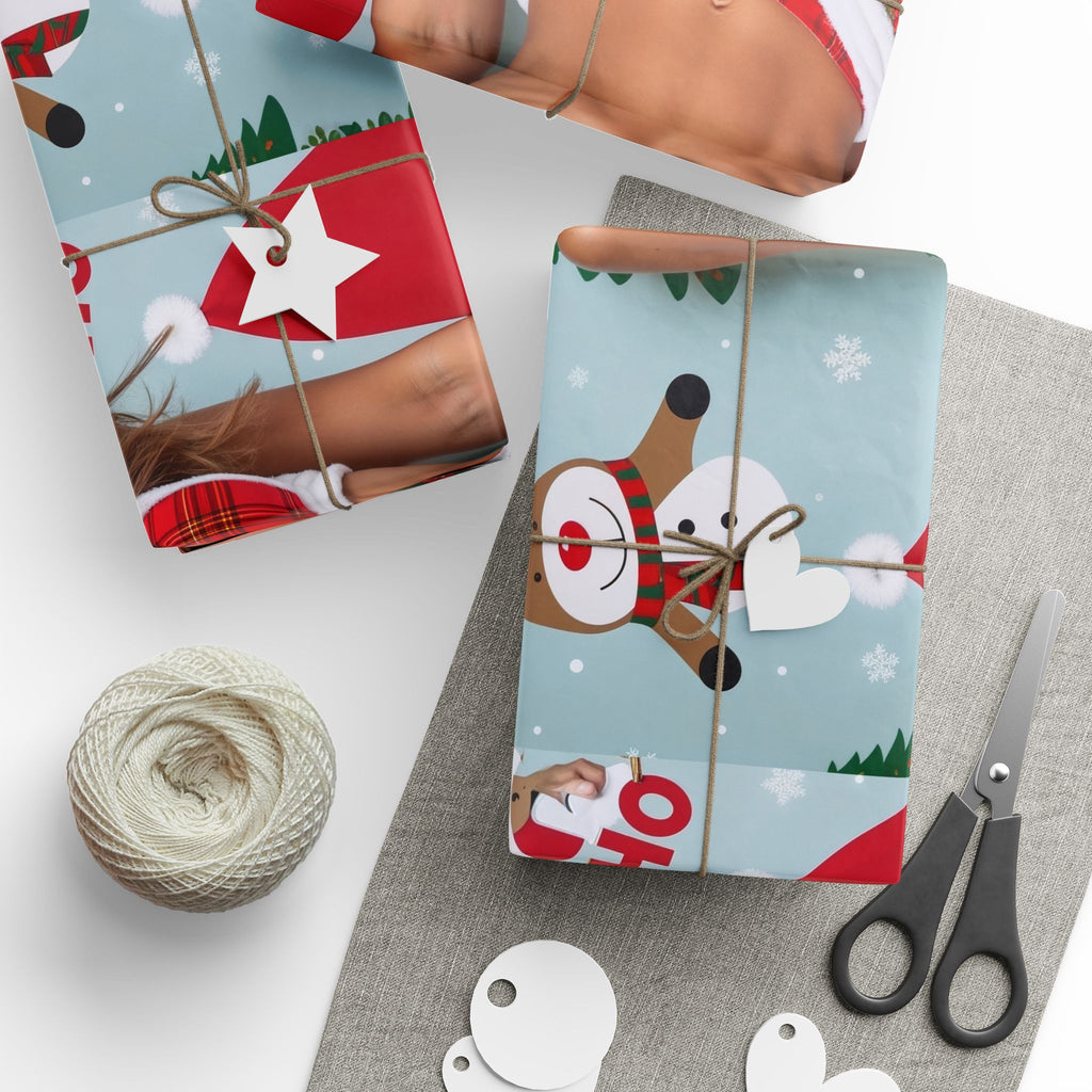 Holiday Portrait Pattern Wrapping Paper | Christmas Photo Repeat